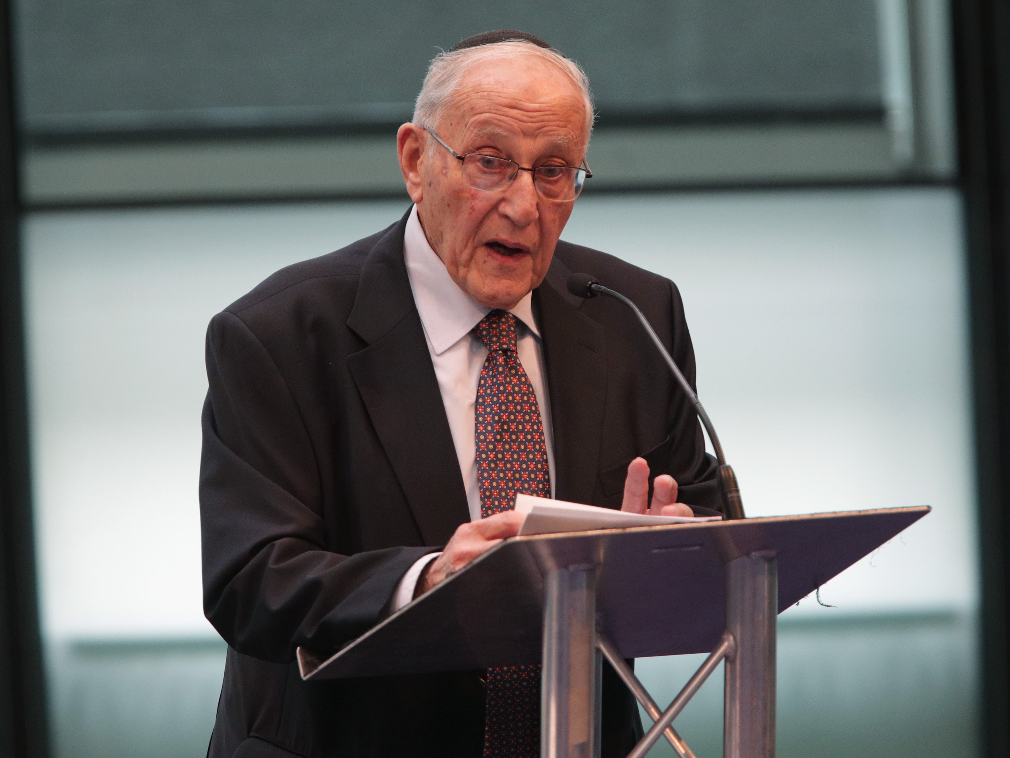 Mr Goldberg spent more than eight months as a slave worker in Stutthof, where tens of thousands of Jews were killed, and its subcamps, including Stolp and Burggraben