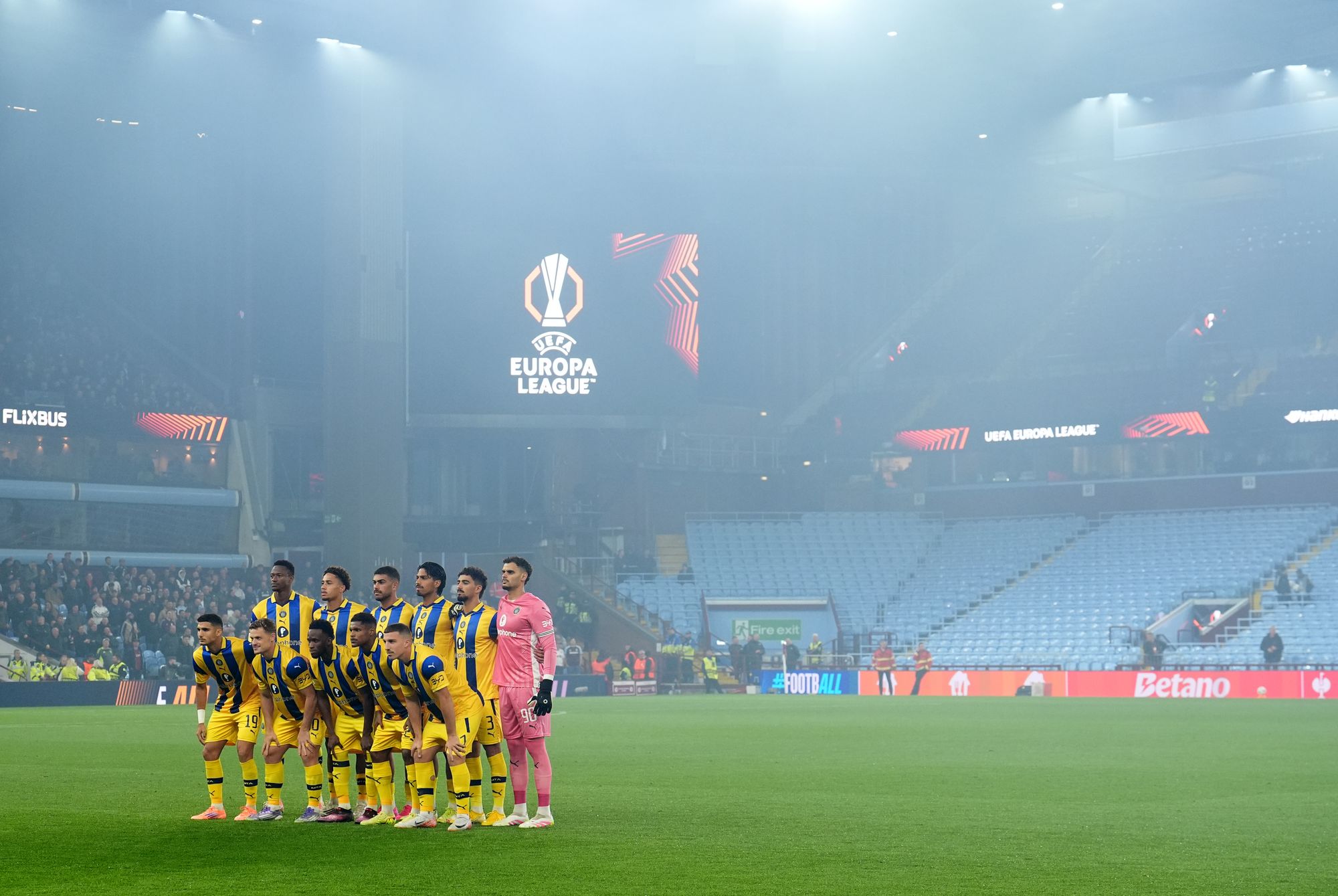 Maccabi Tel Aviv were barred from bringing fans into Villa Park for their Europa League clash