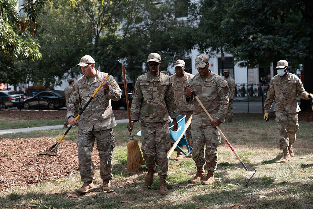 Members of the National Guard have completed hundreds of small yard work and city improvement projects as they've largely gone under-utilized during Trump's deployment