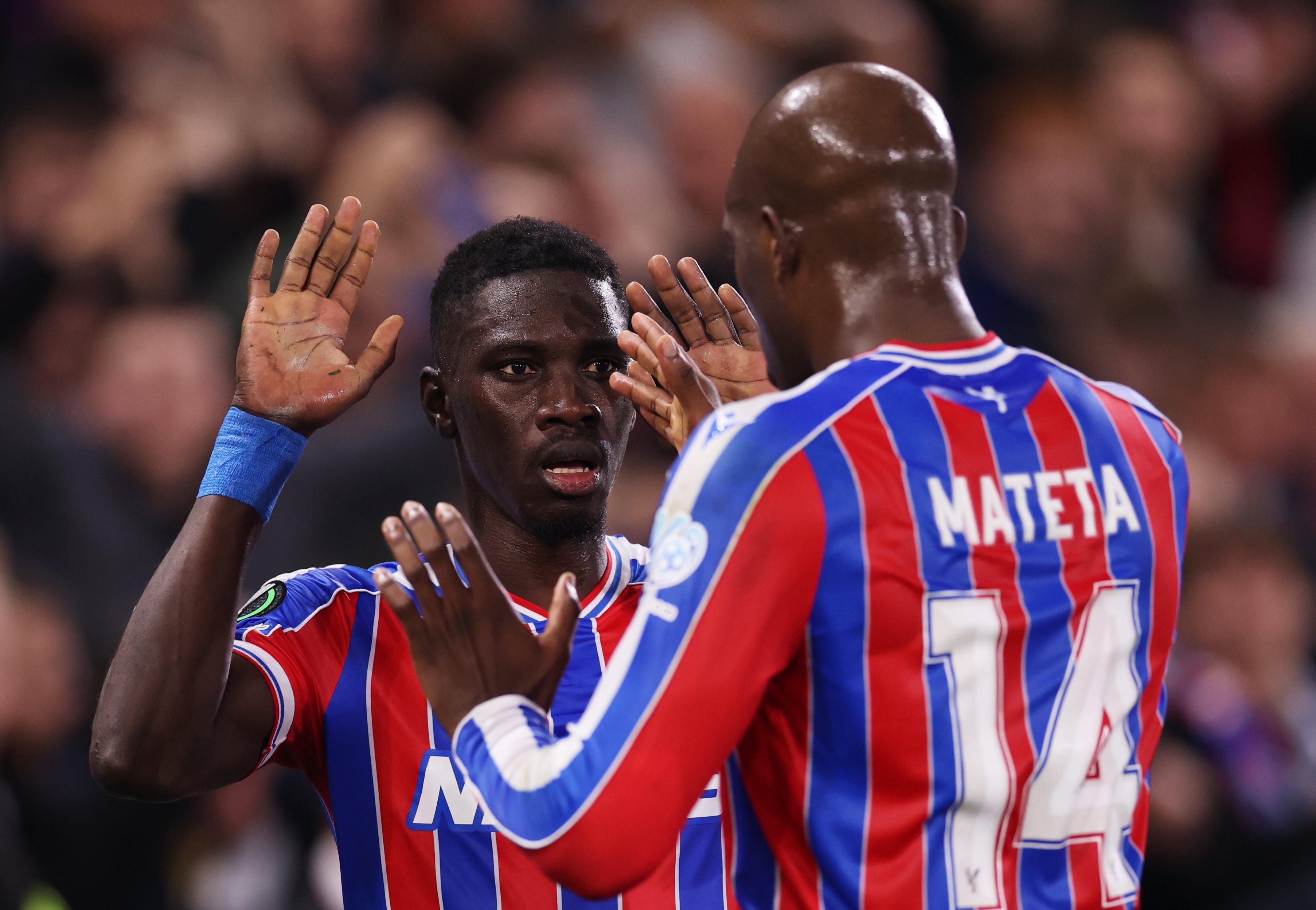 Sarr scored twice in the victory at Selhurst Park
