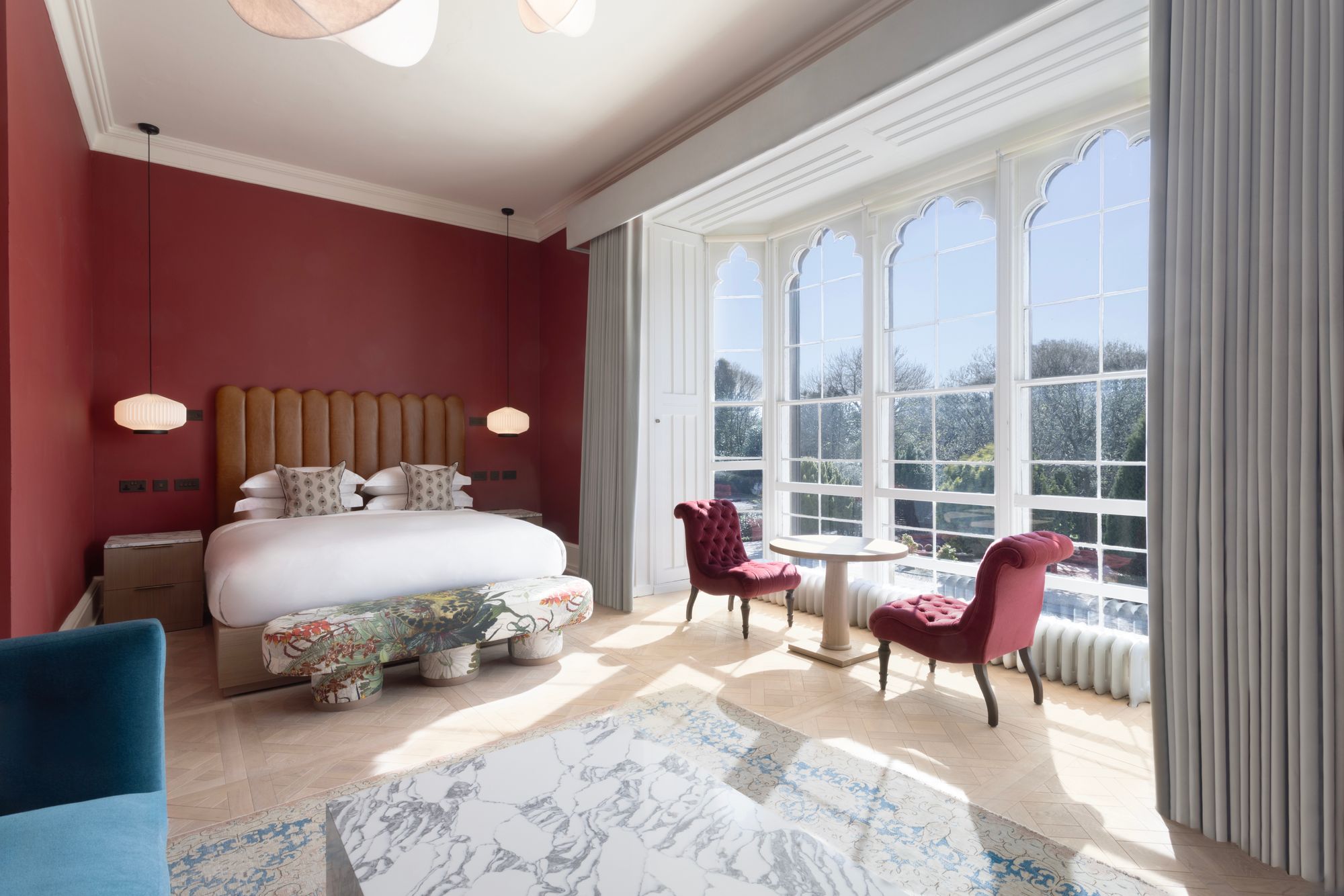 One of the Junior Suites. All come with views of the grounds