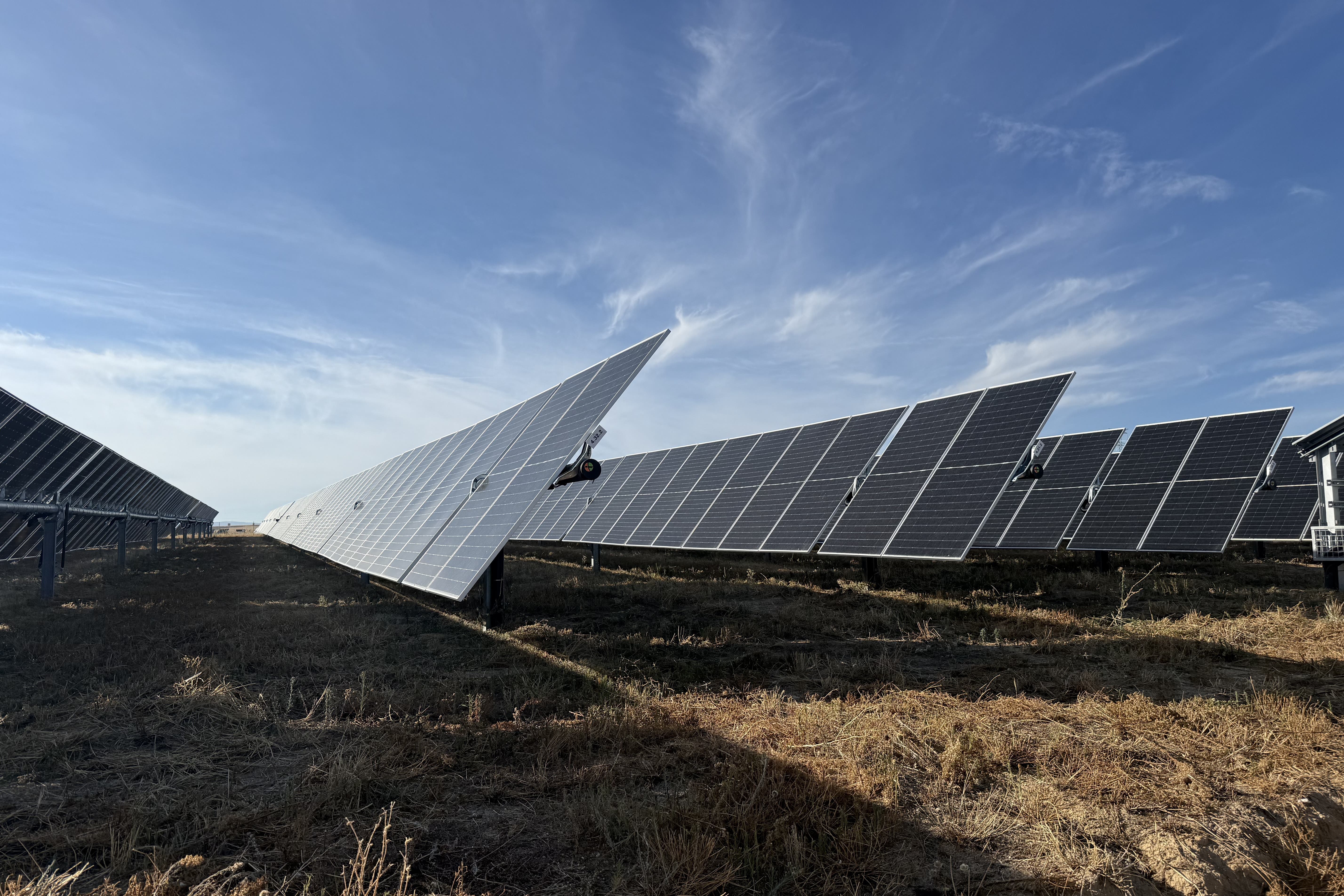 The Castano solar farm outside the Spanish city of Segovia (Rebecca Speare-Cole/PA)
