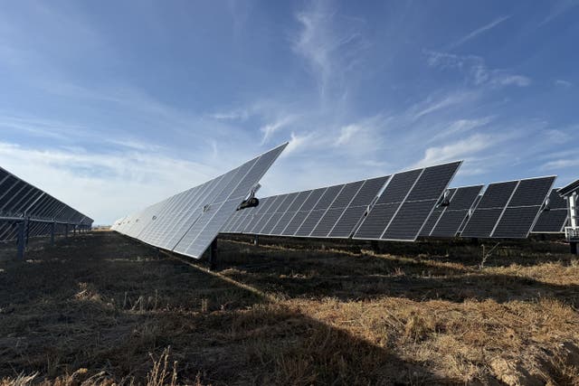 The Castano solar farm outside the Spanish city of Segovia (Rebecca Speare-Cole/PA)