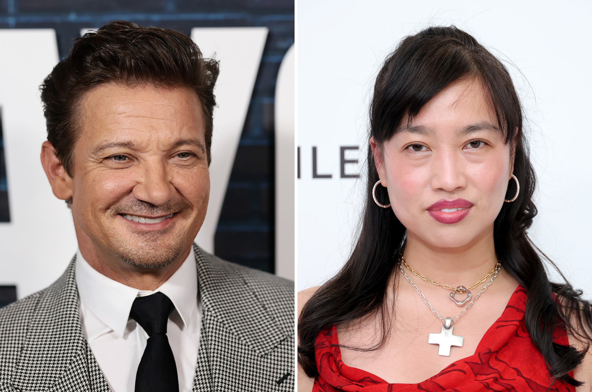 Chinese filmmaker Yi Zhou (right), who worked with Jeremy Renner (left) on a documentary and animated movie this year, has accused the Marvel actor of threatening to 'call ICE' on her