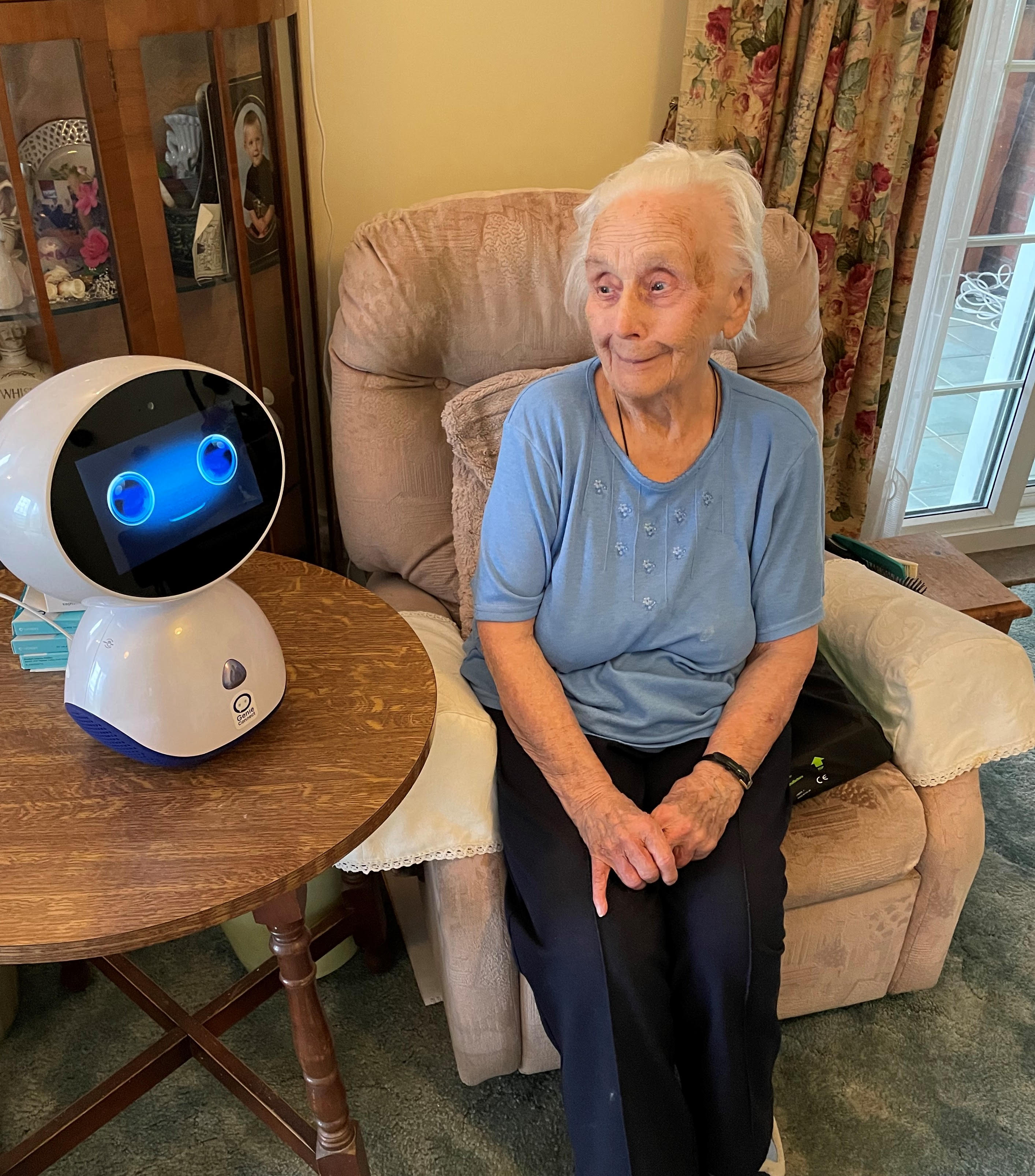 Margaret, 91, said the robot makes it feel like ‘someone is present’