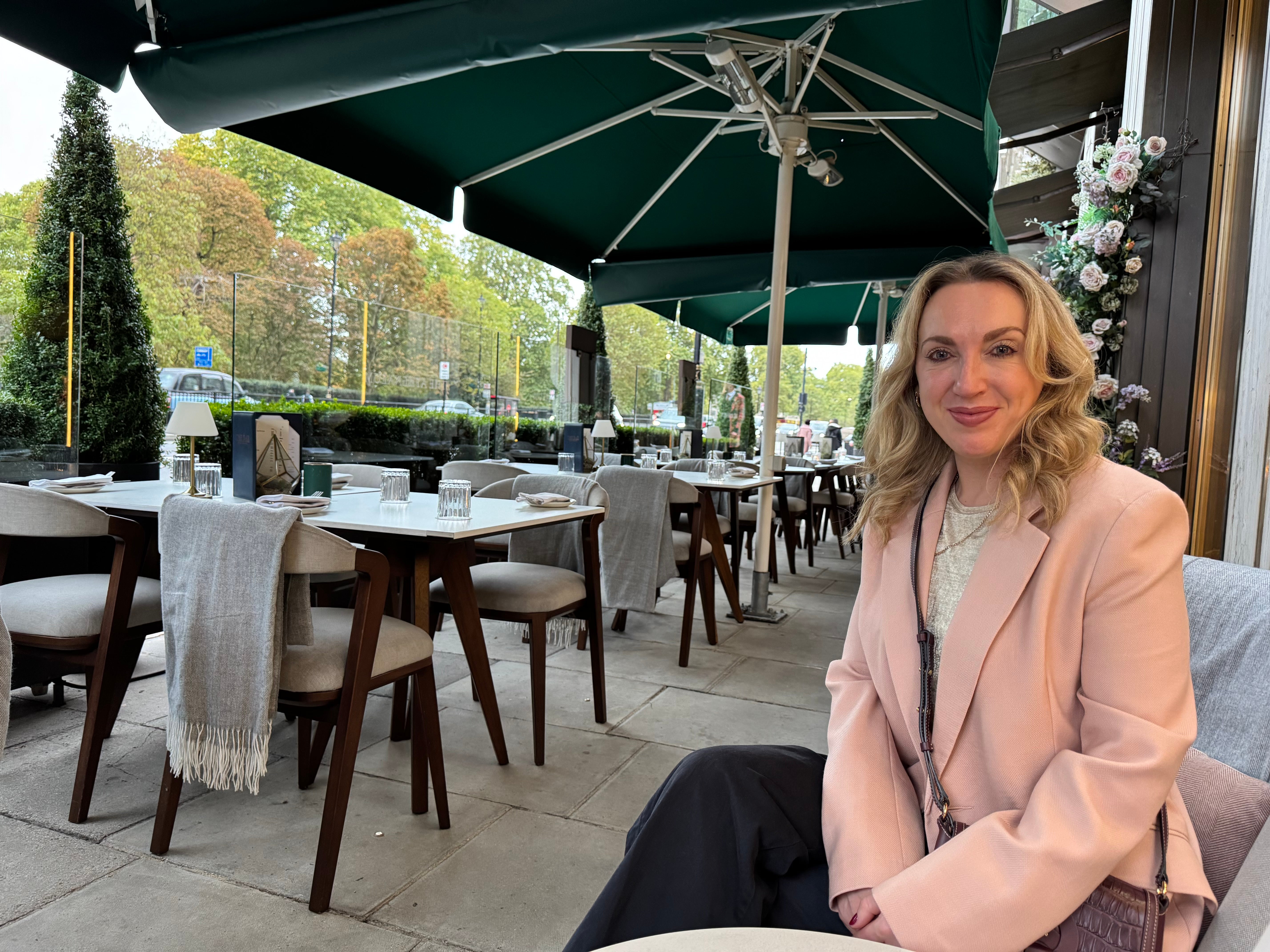 Helen outside on The Terrace