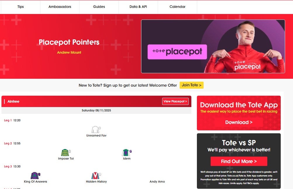 Tote provides racing tips and guides on how some of their unique betting markets work