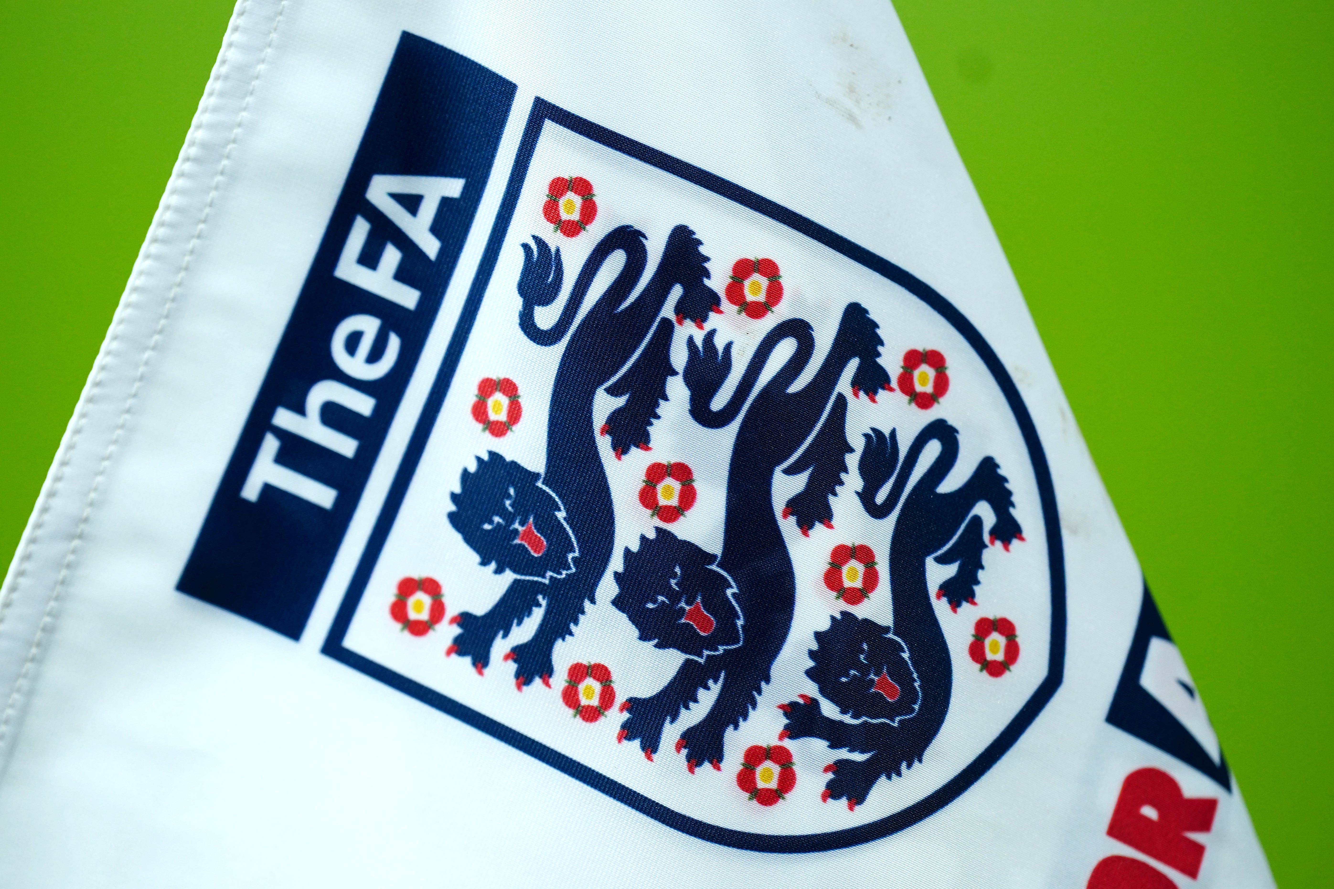 A general view of The FA Three Lions logo at Bramall Lane, Sheffield. Picture date: Tuesday September 27, 2022.
