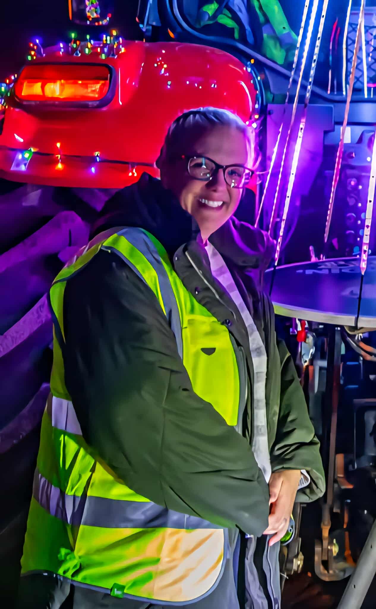 Liz Quickenden, 44, is the volunteer organiser of the Suffolk Tractor Light Parade