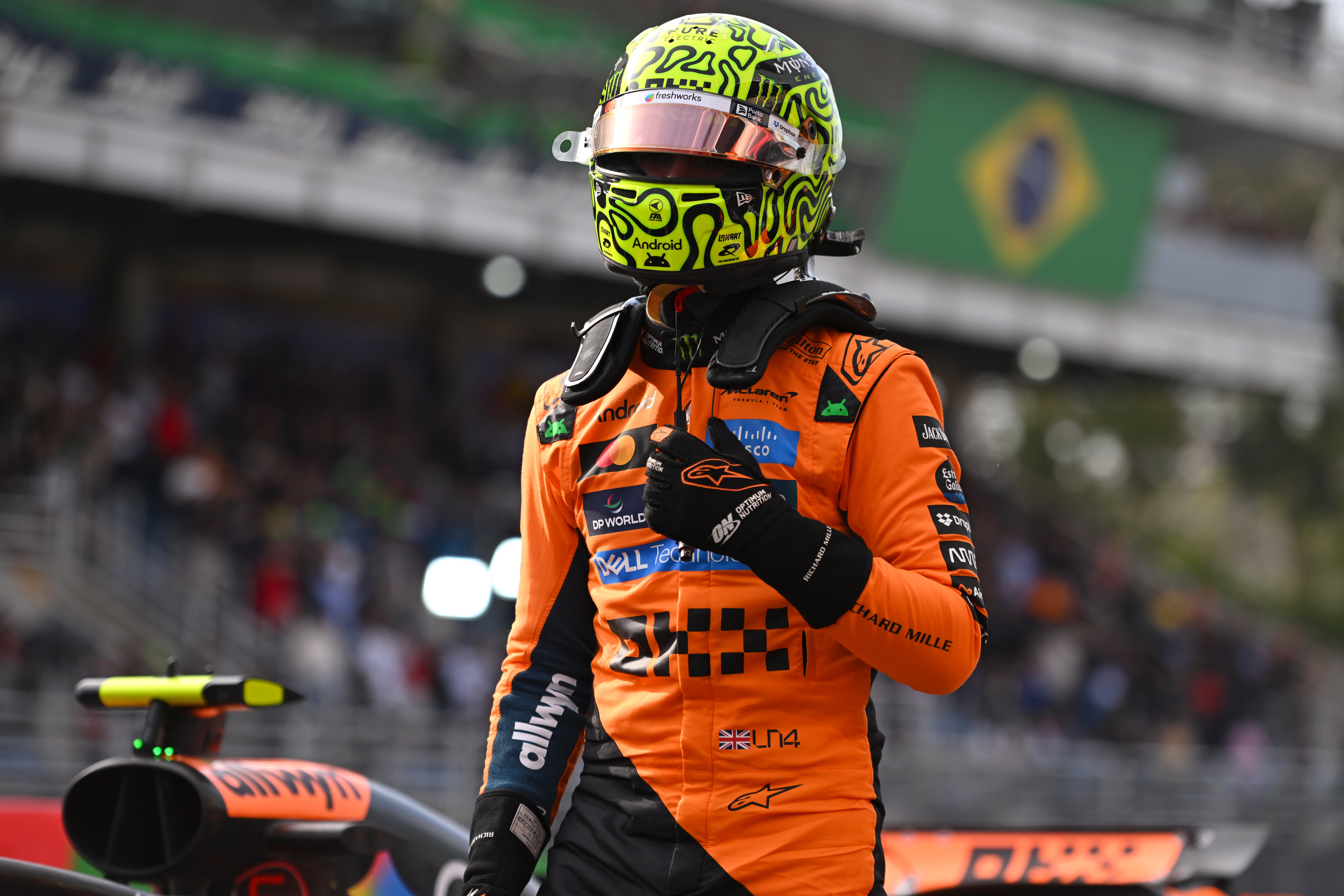 Lando Norris took pole for the sprint in Brazil