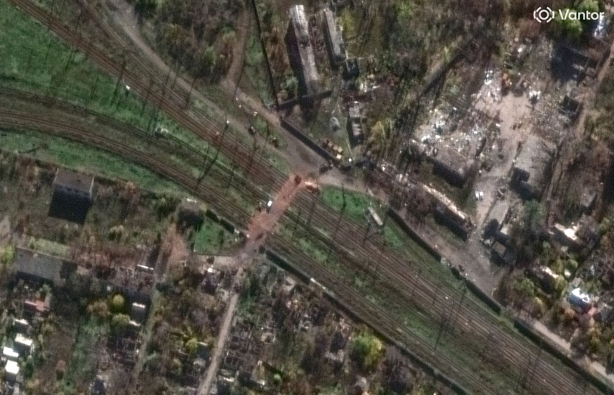 A satellite image shows armored vehicles amid Russia's attack on Ukraine, in the eastern Ukrainian city of Pokrovsk, Donetsk region, Ukraine, November 3
