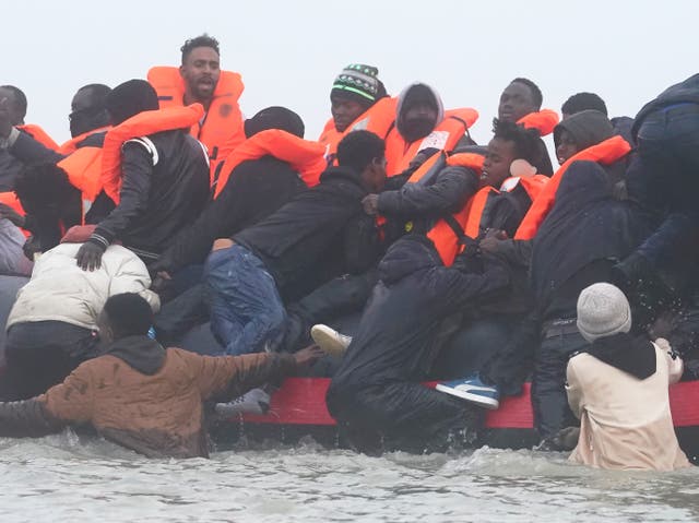 <p>Asylum seekers leaving Gravelines in northern France</p>