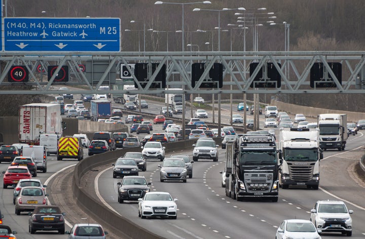 At least one person was injured in the crash on the M25 (file photo)