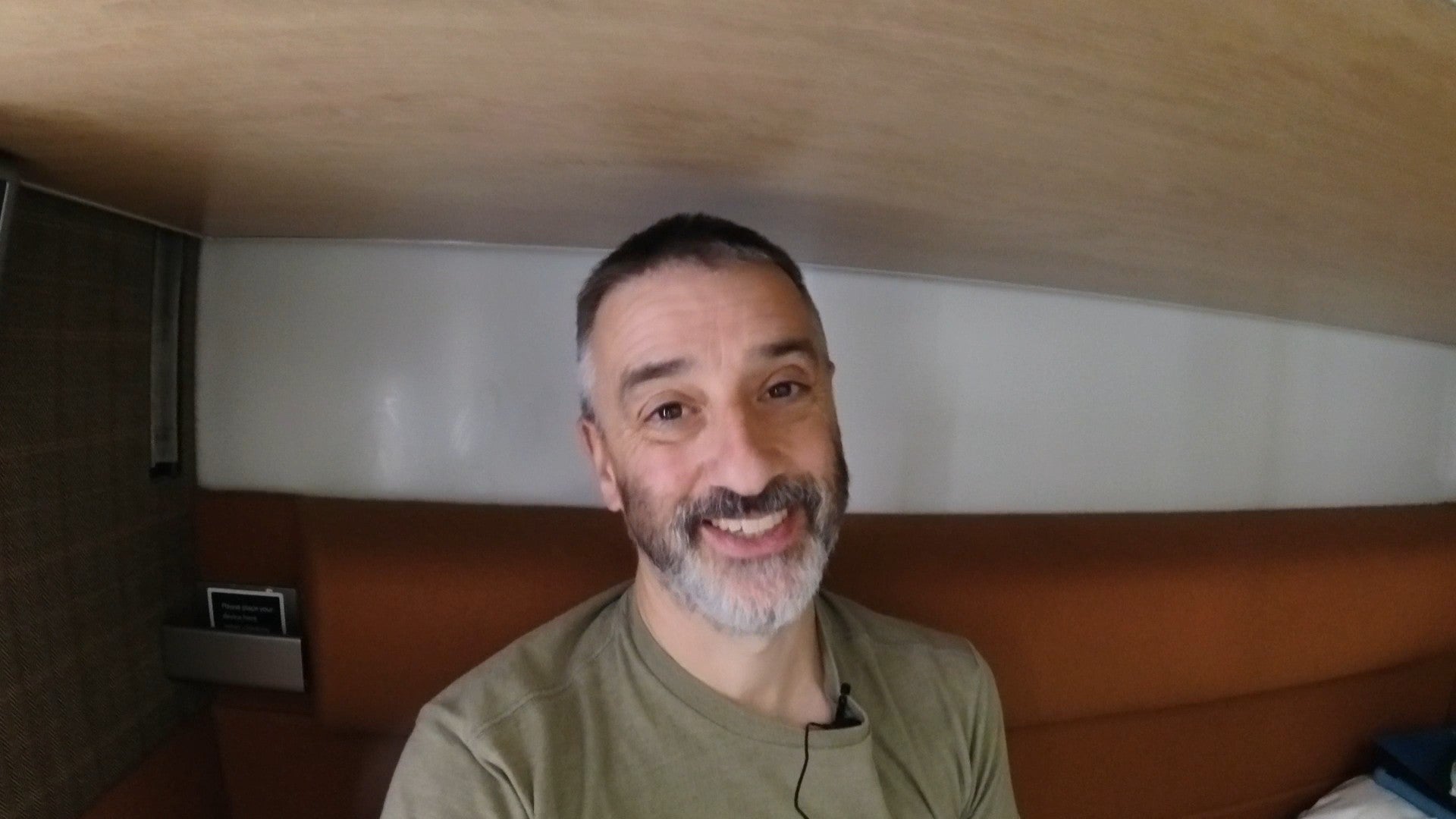 Ted describes his cabin as a ‘a squeeze’, but his bed as ‘extremely comfortable’