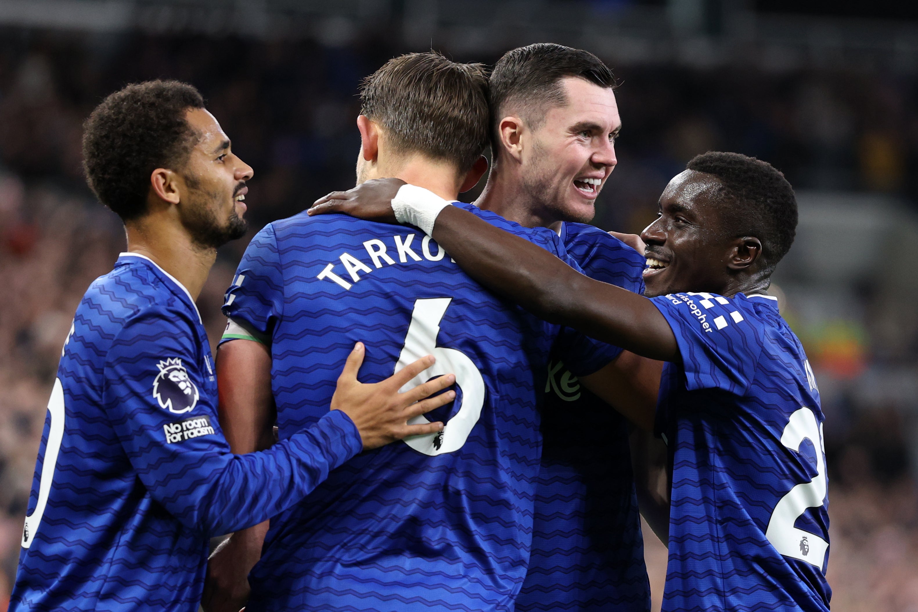 Michael Keane flicked home Everton's second