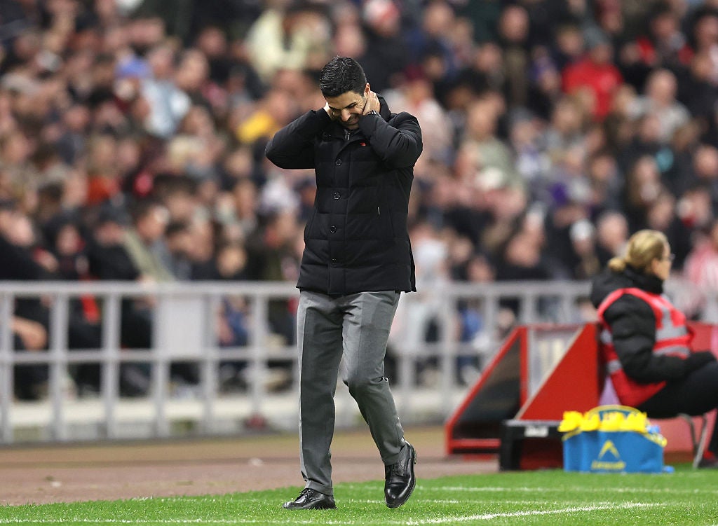 An uncomfortable afternoon for Mikel Arteta