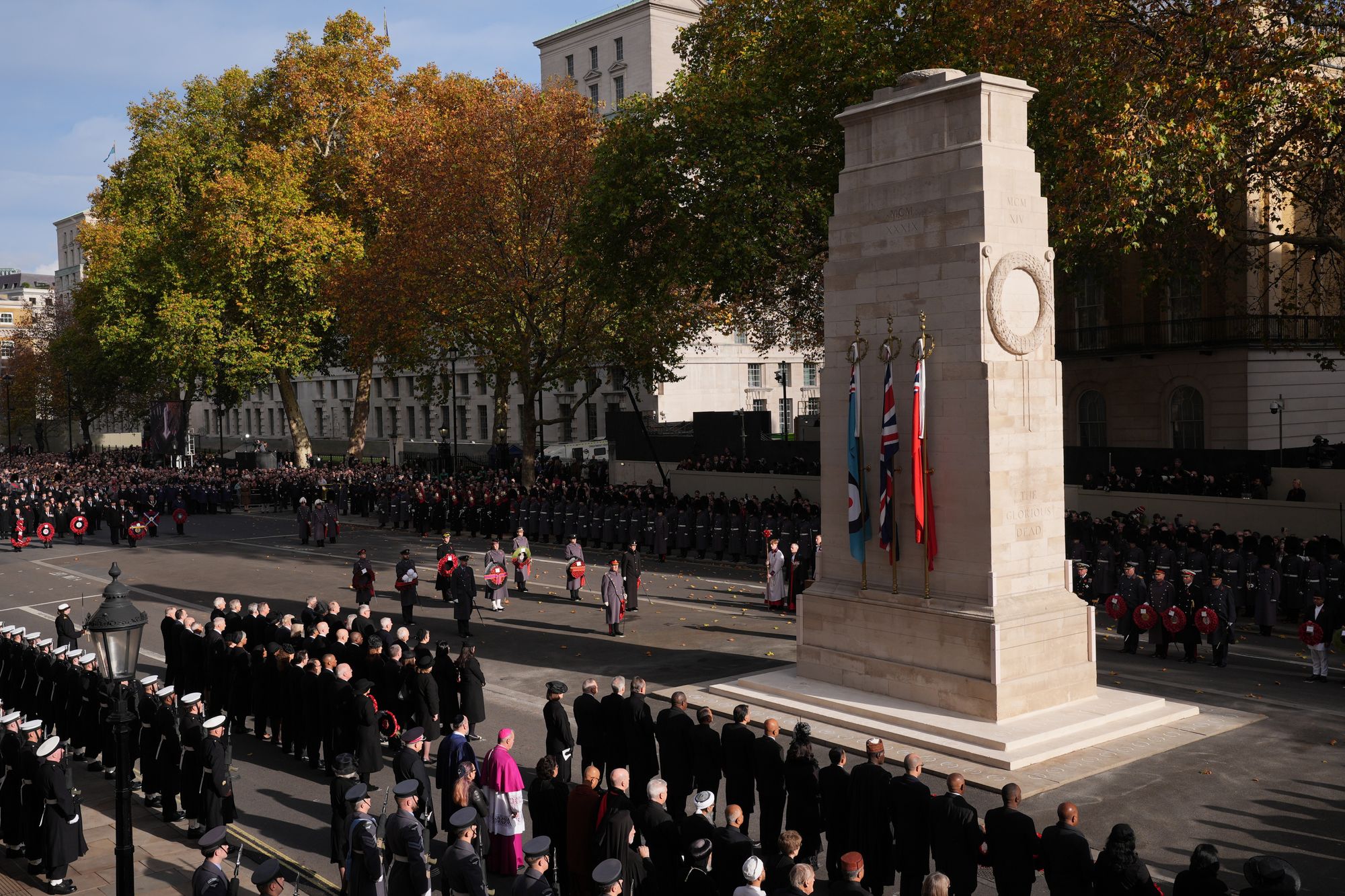 The service at the Cenotaph on Sunday