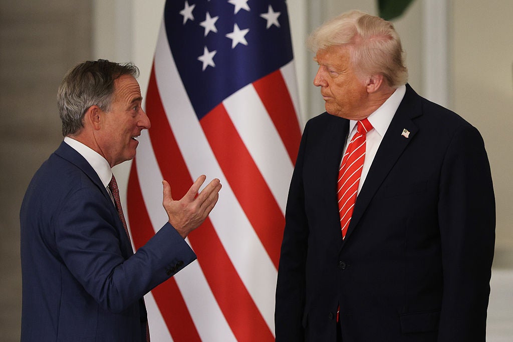 <p>Donald Trump met Washington Commanders owner Josh Harris in Qatar in May</p>