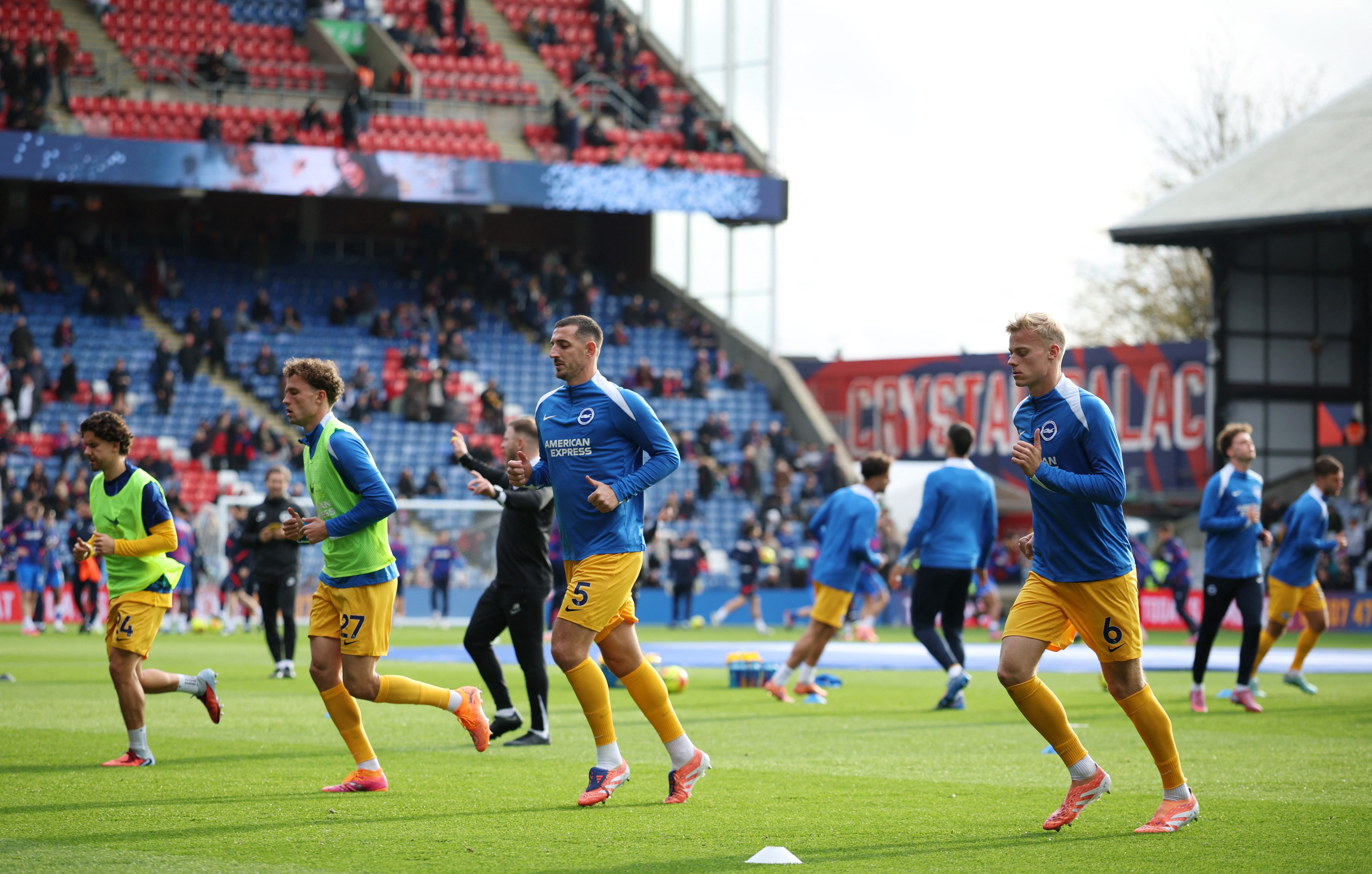 Crystal Palace v Brighton live: Marc Guehi missing from line-up as Premier League team news revealed