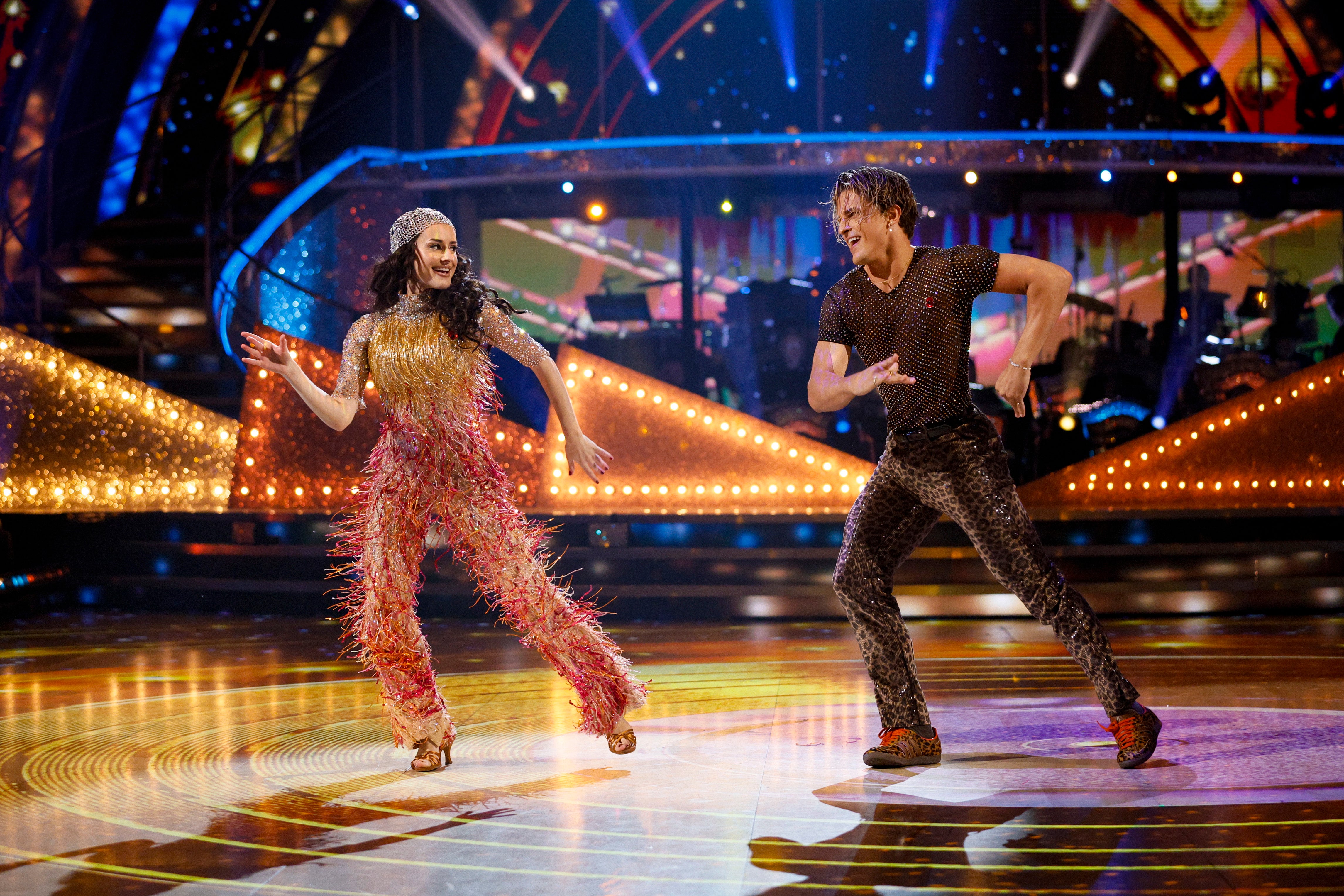 Amber and Nikita performed a salsa on Saturday night