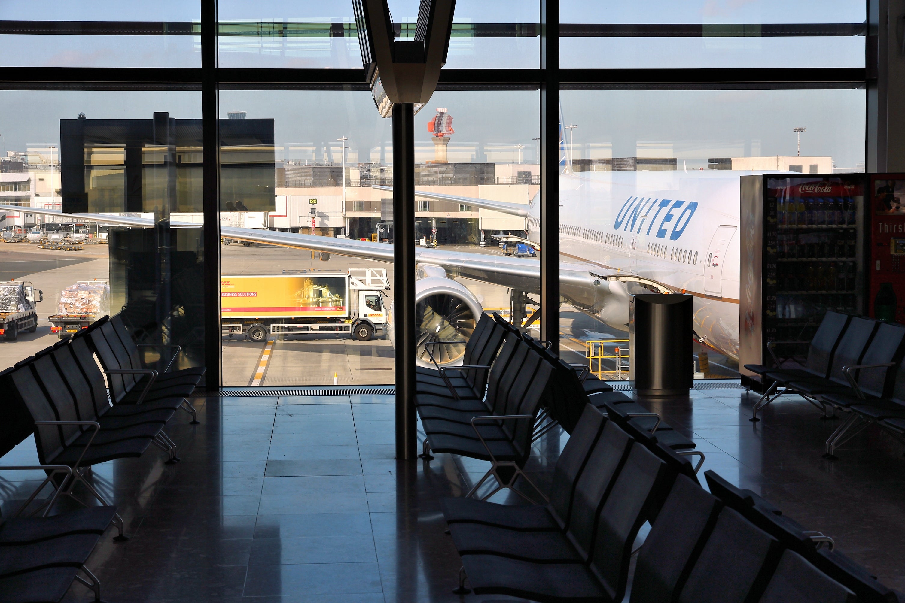 The United attendant was taken to hospital after the Boeing 777 touched down at Heathrow airport
