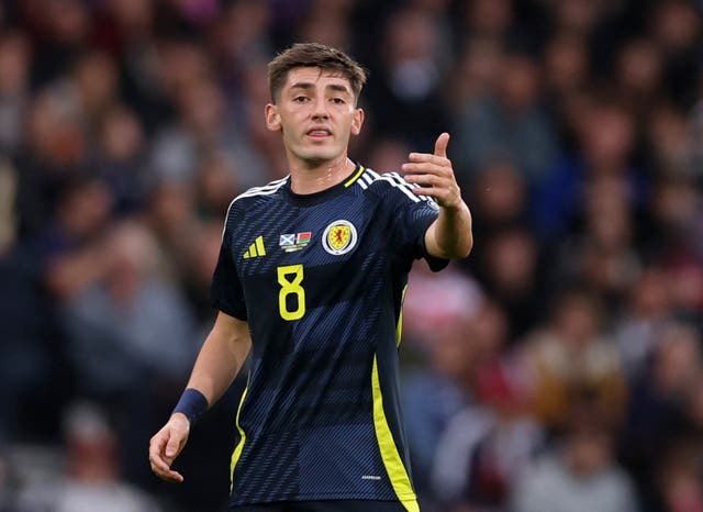 <p>Billy Gilmour will not face Greece but could feature against Denmark</p>