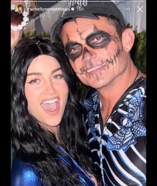 Orlando Bloom was pictured at a Halloween party with actor Rachel Lynn Matthews, who was dressed as his ex Katy Perry