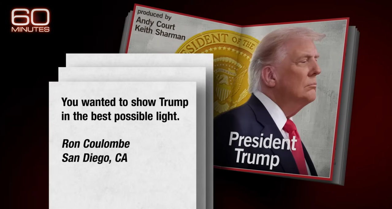 One viewer accused 60 Minutes of trying to "show Trump in the best possible light."