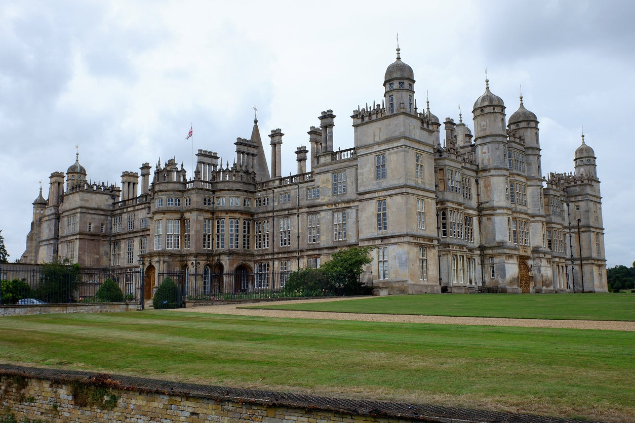 Burghley House was one of the four stately homes used in the film