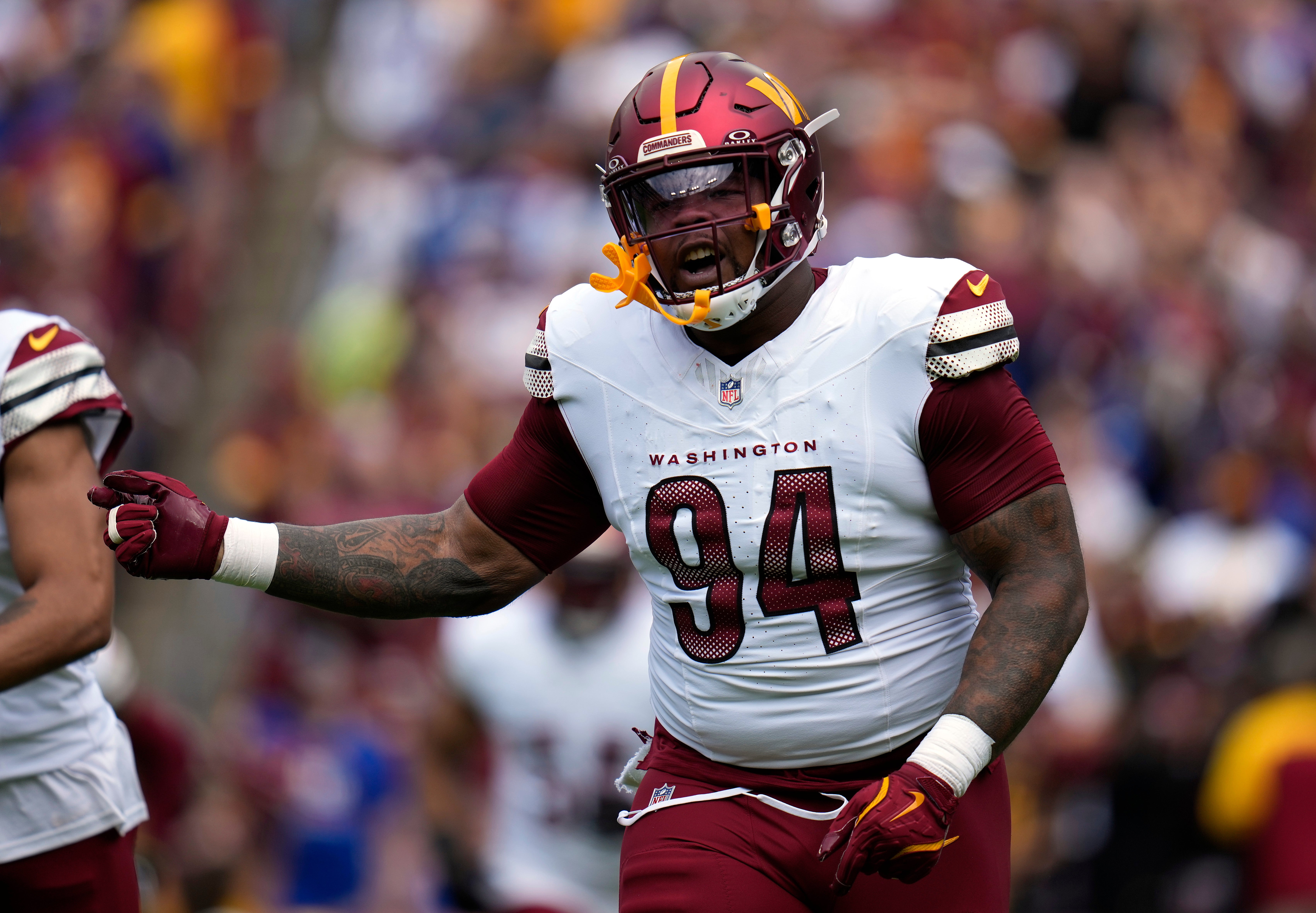 Daron Payne was ejected during the second quarter on Sunday