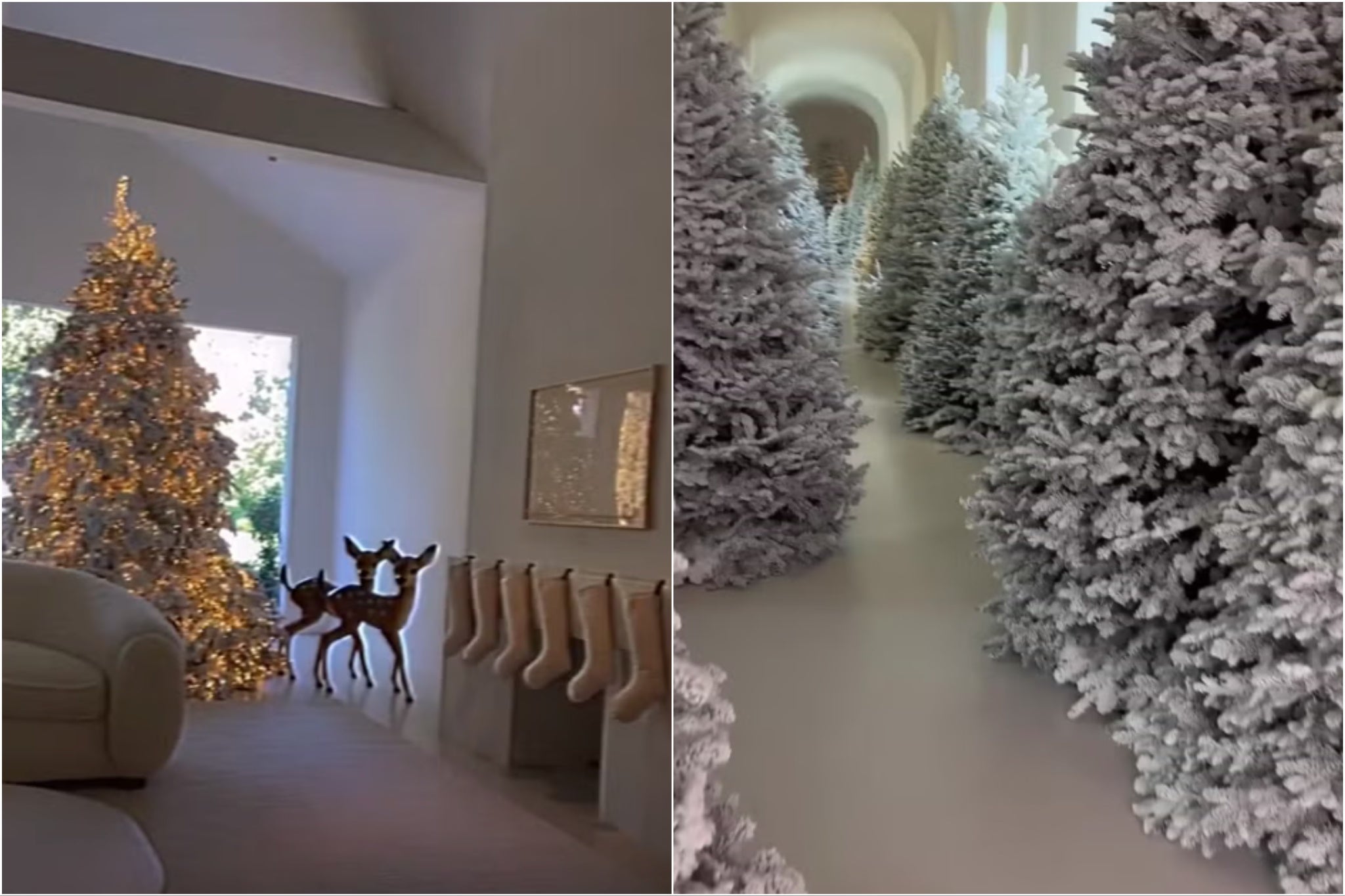 Kim Kardashian’s 2023 Christmas decor might as well have been sponsored by Skims