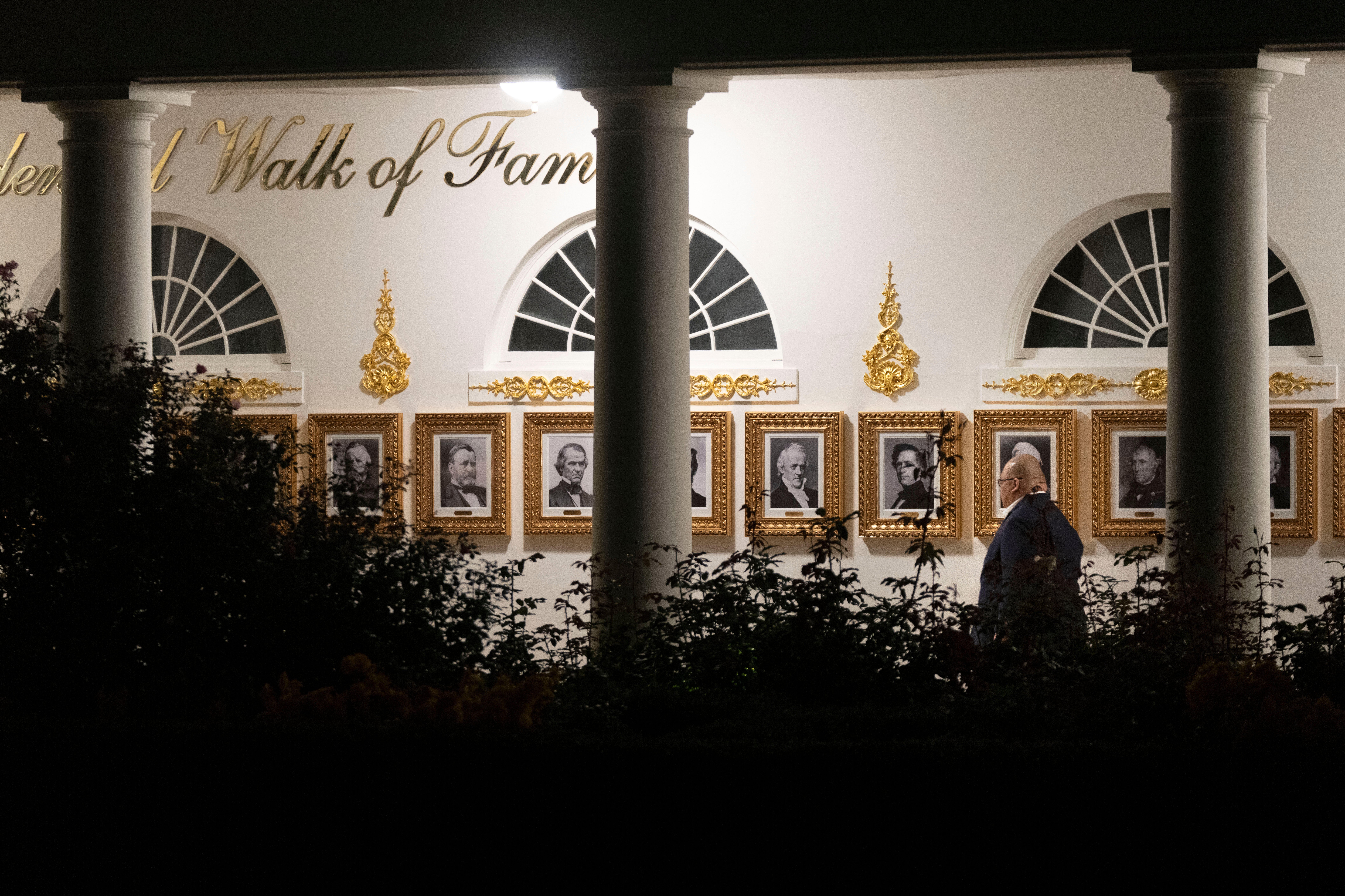 The walk also features big cursive signage to let all know it is “The Presidential Walk of Fame”