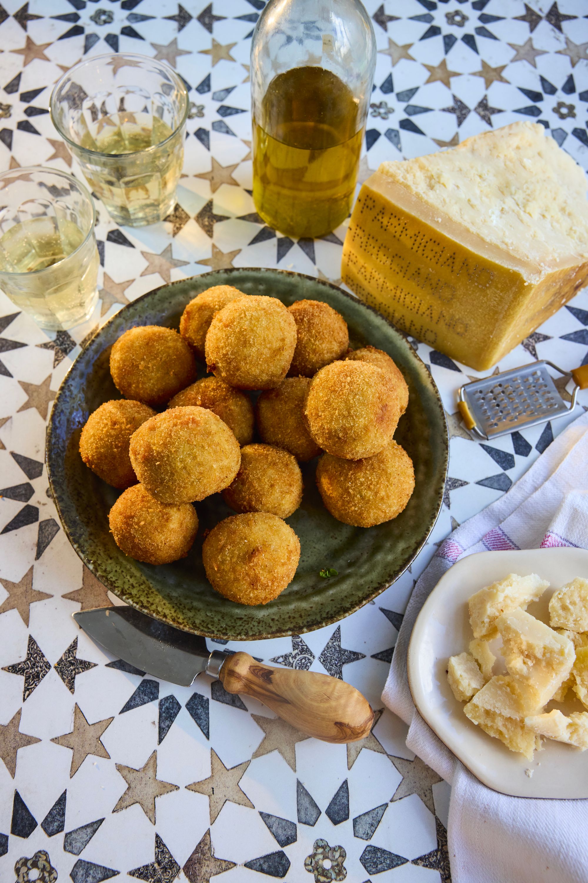Sicilian street food, elevated the Contaldo way: crisp on the outside, oozing with umami-rich Parmigiano in the middle