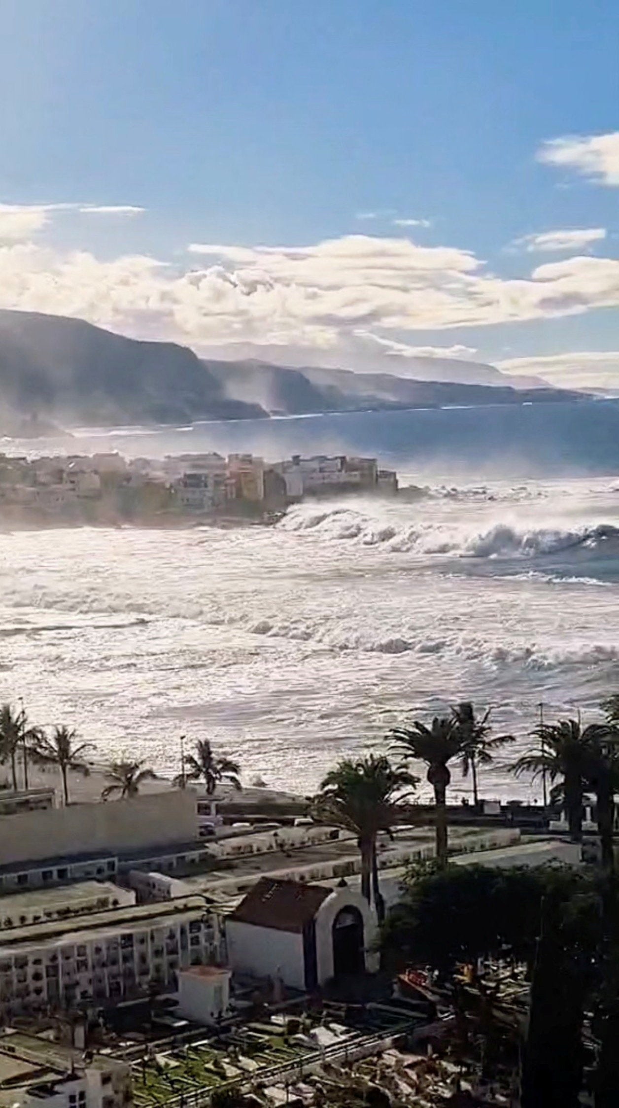 The Canary Island government warned people to beware of rough waters