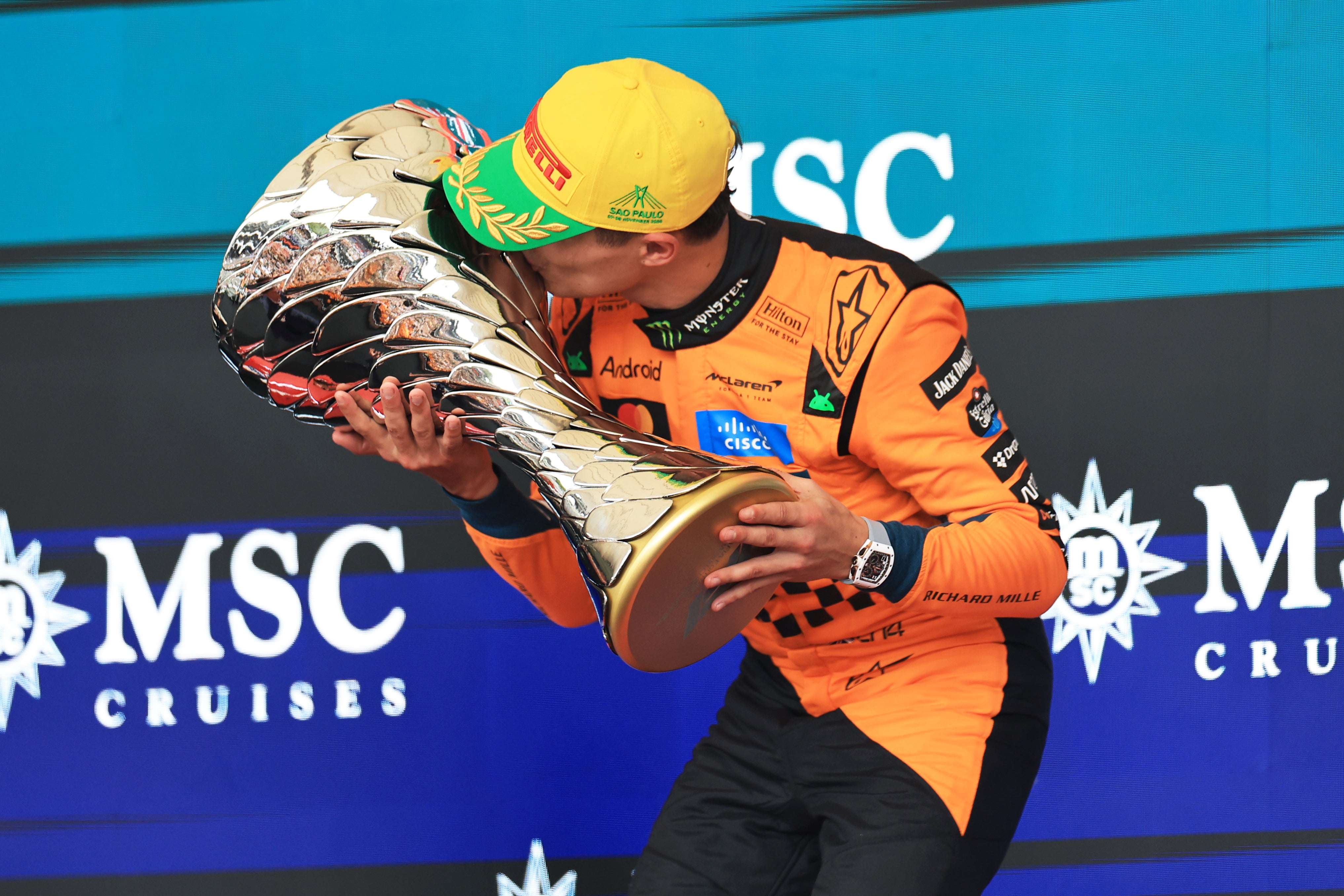 Lando Norris has a 24-point lead with three rounds remaining