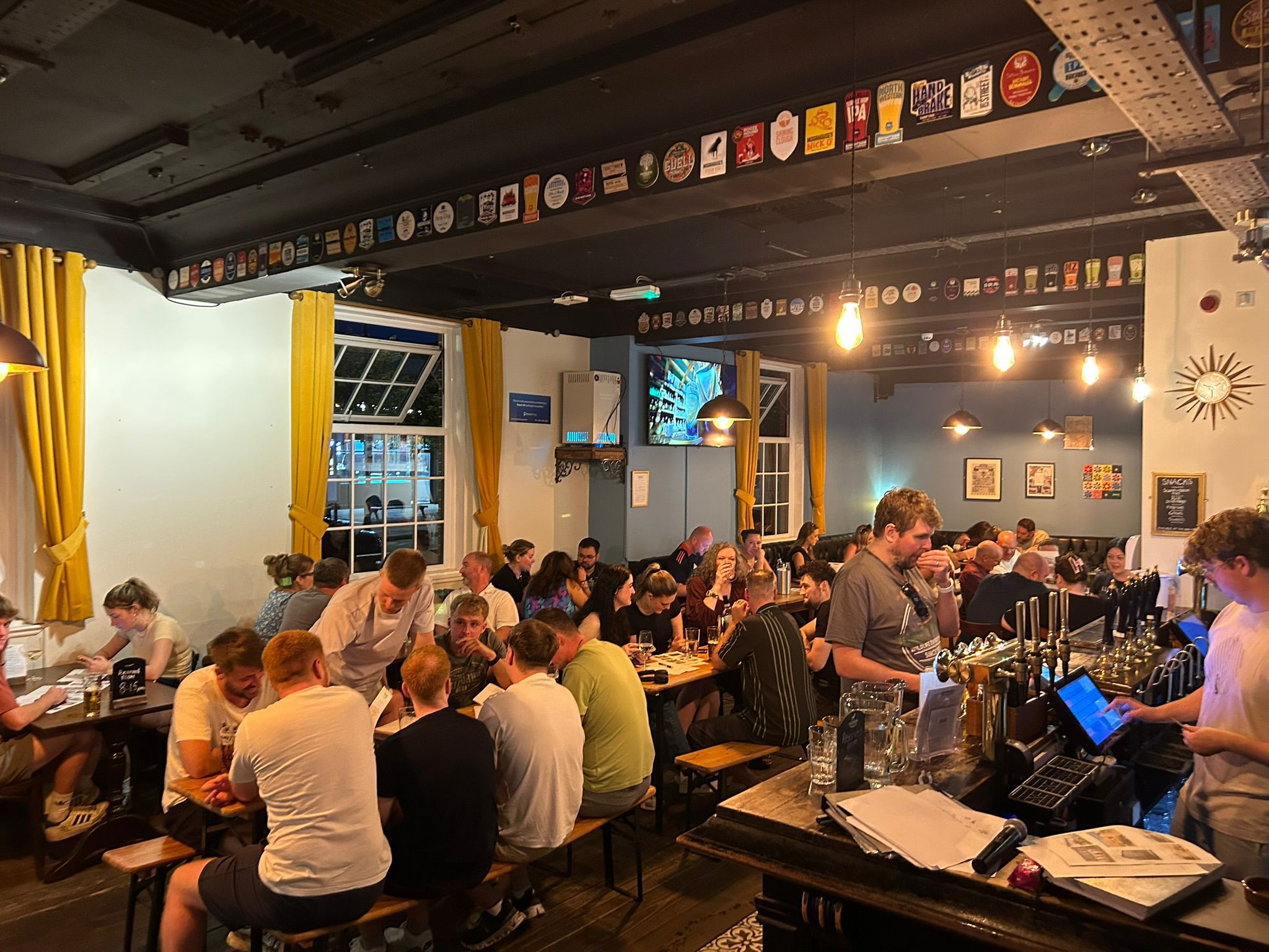 Landlord Mark Rackham runs the popular quiz every Wednesday