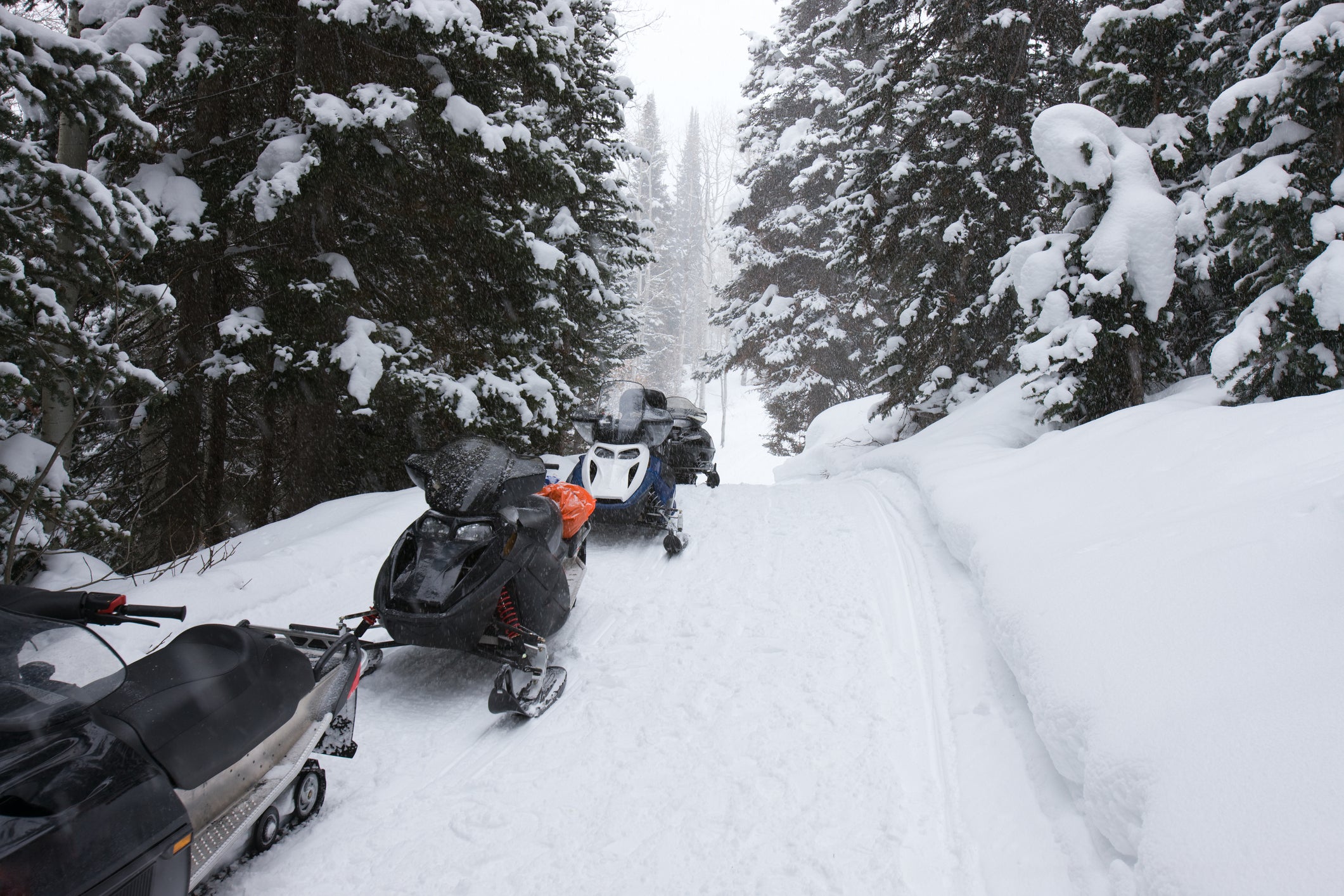 Snowmobiling is a popular activity at the winter wonderland