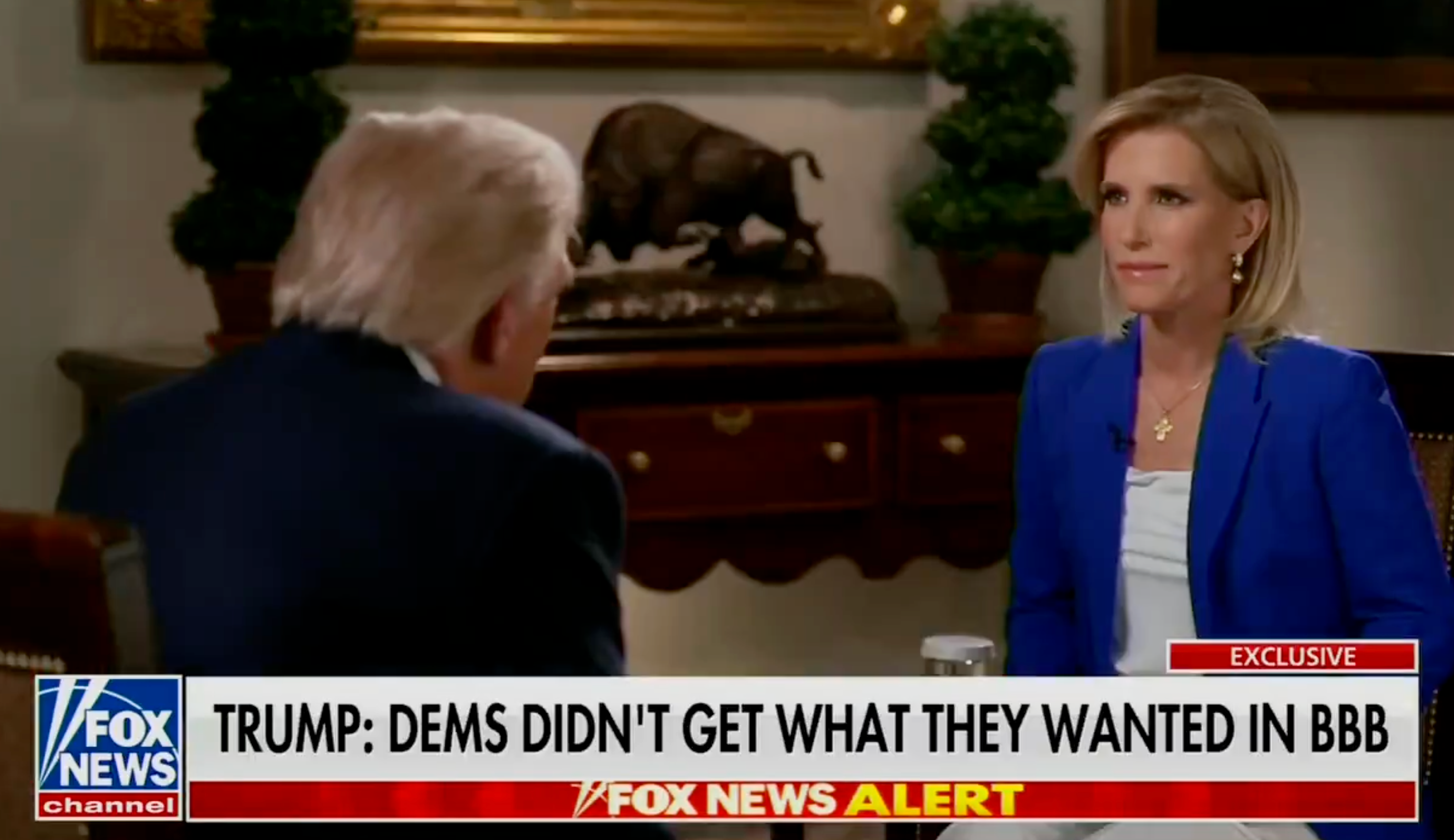 The president brushes aside concerns raised by Ingraham about the U.S. economy and the public’s anxieties about affordability