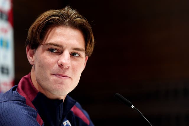 <p>Bournemouth midfielder Alex Scott speaks to the media after his England call-up</p>