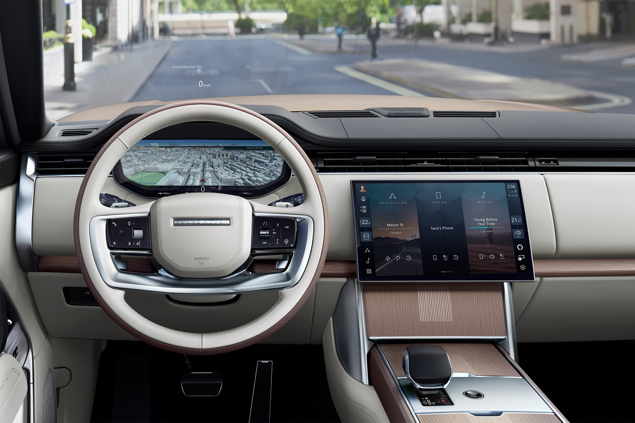 The Range Rover features JLR’s superb Pivi Pro infotainment system