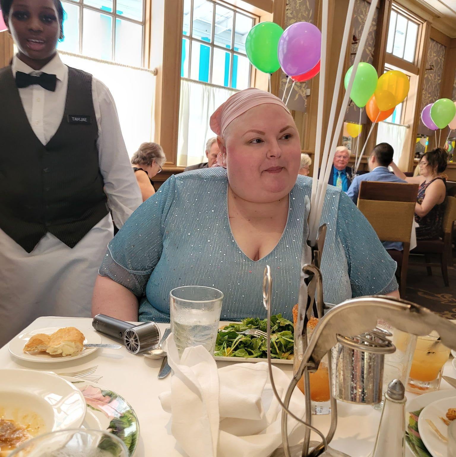 Triple positive breast cancer patient and Aetna employee Rachael Proffitt, of New Orleans, Louisiana, has faced delays to her own treatment due to prior authorization