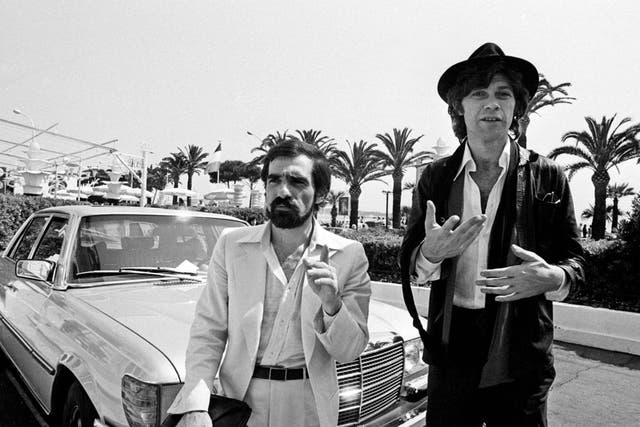 <p>‘The whacked-out Odd Couple’: Martin Scorsese and Robbie Robertson at Cannes Film Festival in 1978</p>