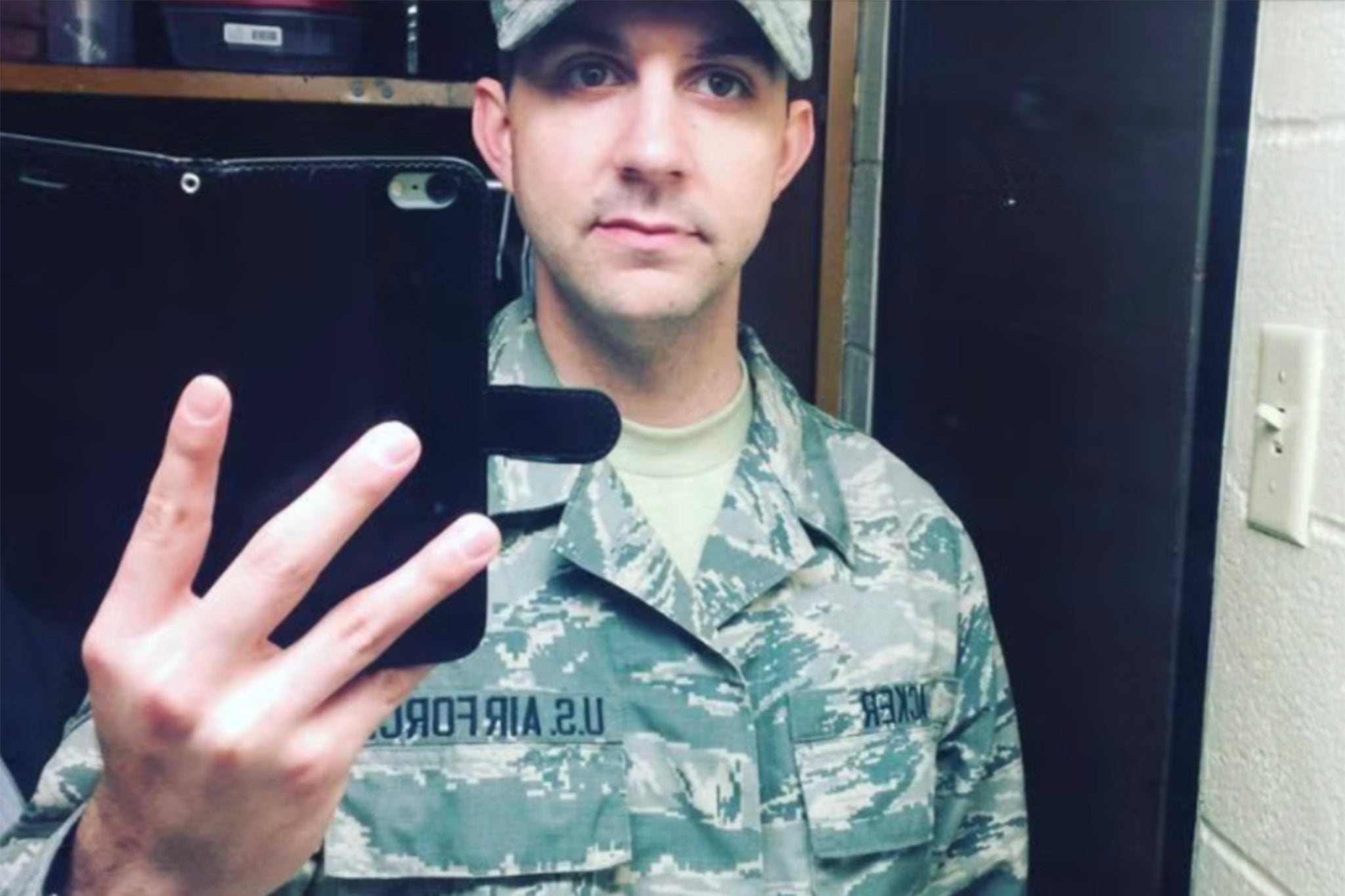 Nicholas Acker, a former Air Force veteran, died after falling into a machine at a USPS depot in Michigan