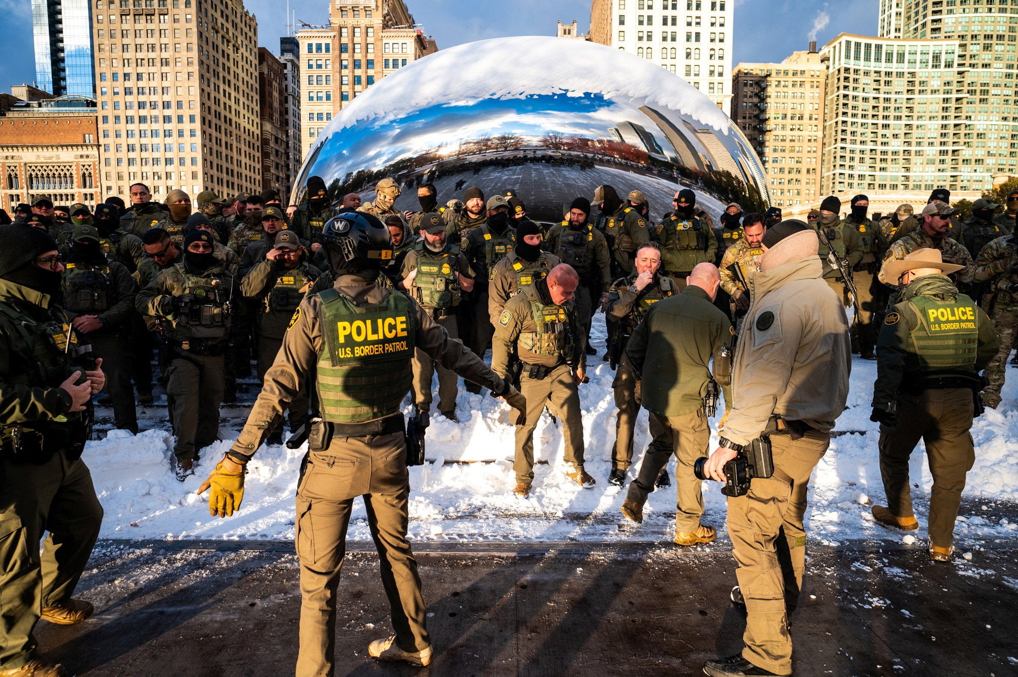 The artist who created Cloud Gate called the photos taken by federal immigration agents outside of the iconic sculpture ‘horrific’