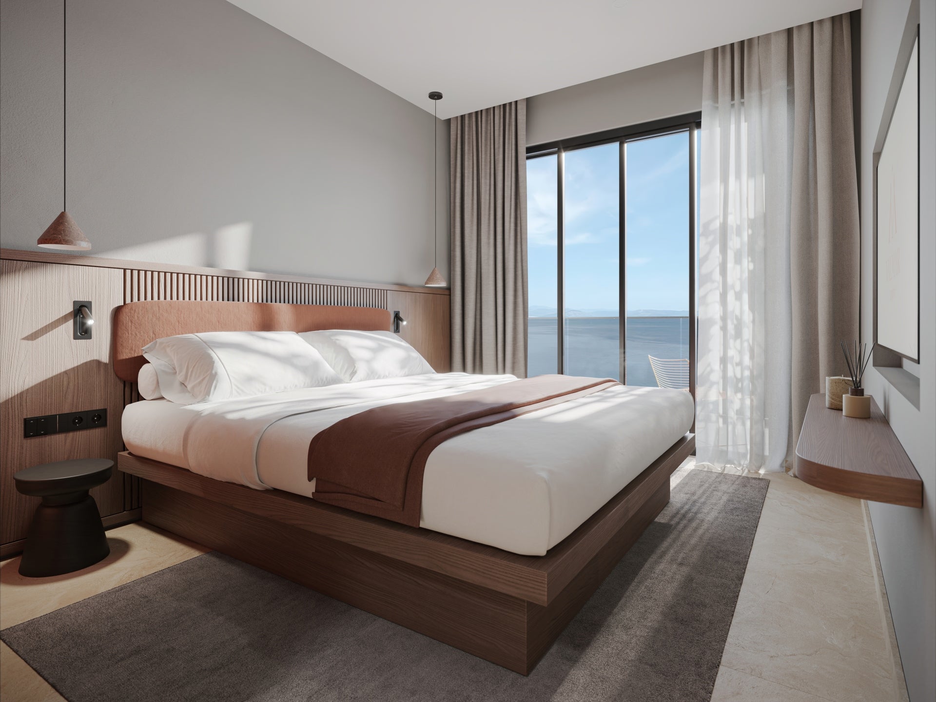 A superior room with a sea view