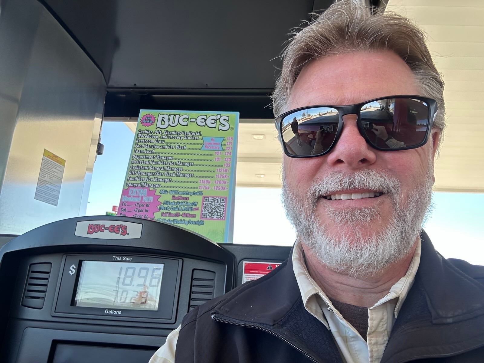 Rep. Rick Crawford of Arkansas pumping gas at Buc-ee’s