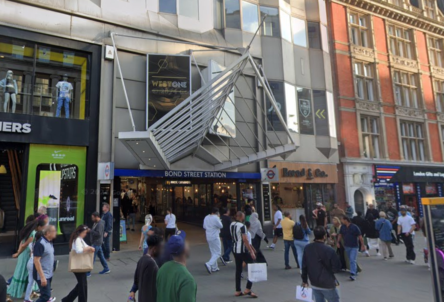 The incident took place outside of Bond Street station, which is a major stop on the London Underground