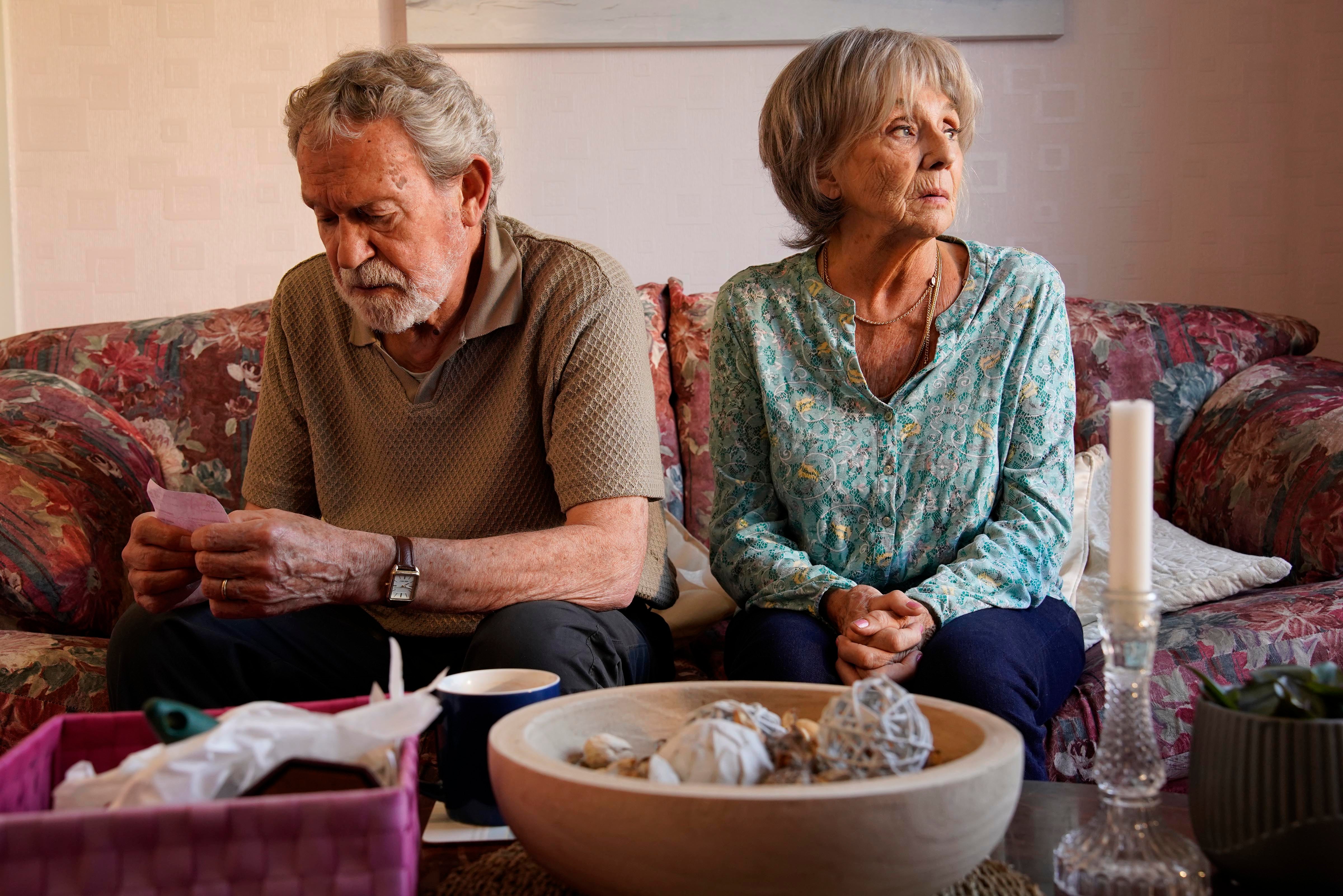 Sue Johnston and Paul Copley in ‘Big Winners’, about an elderly couple who win £14m in the lottery