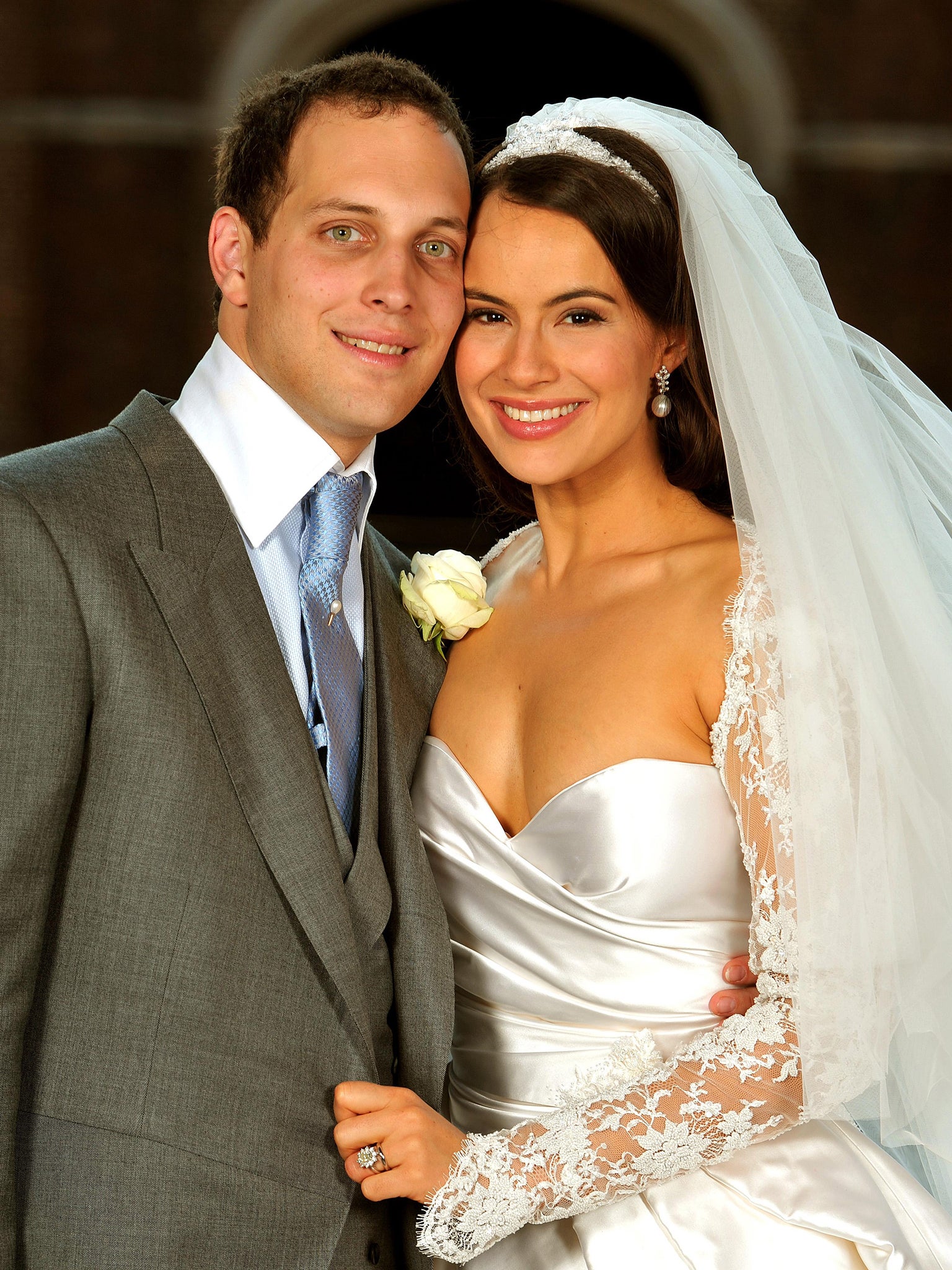 Sophie Winkleman and Lord Frederick Windsor at their wedding at Hampton Court Palace in 2009