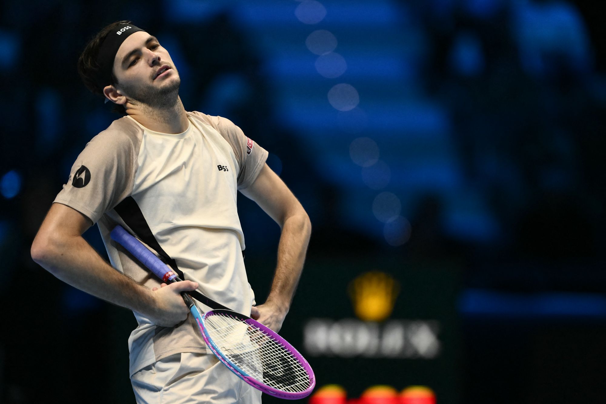 Fritz cut a deflated figure throughout the match and made 33 unforced errors